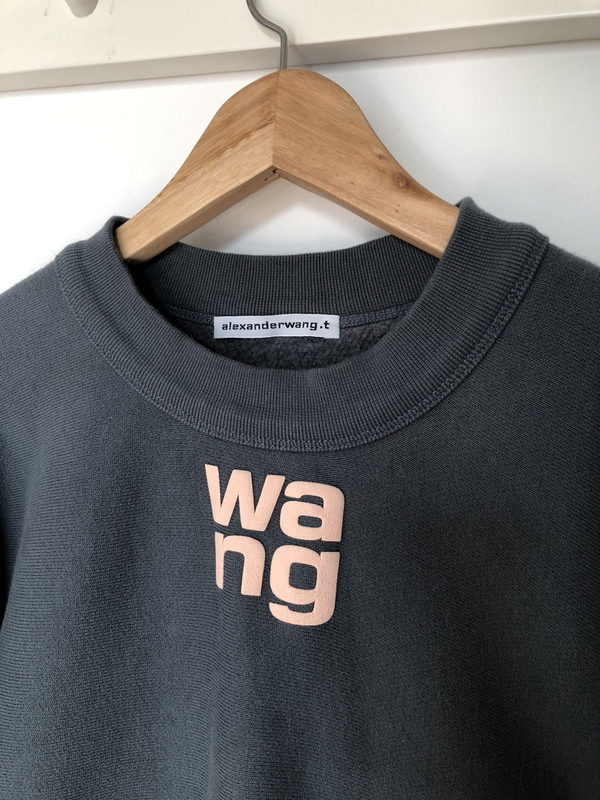 Alexander Wang Alexander wang fleece logo sweatshirt in gray wash Size US S / EU 44-46 / 1 - 2 Thumbnail