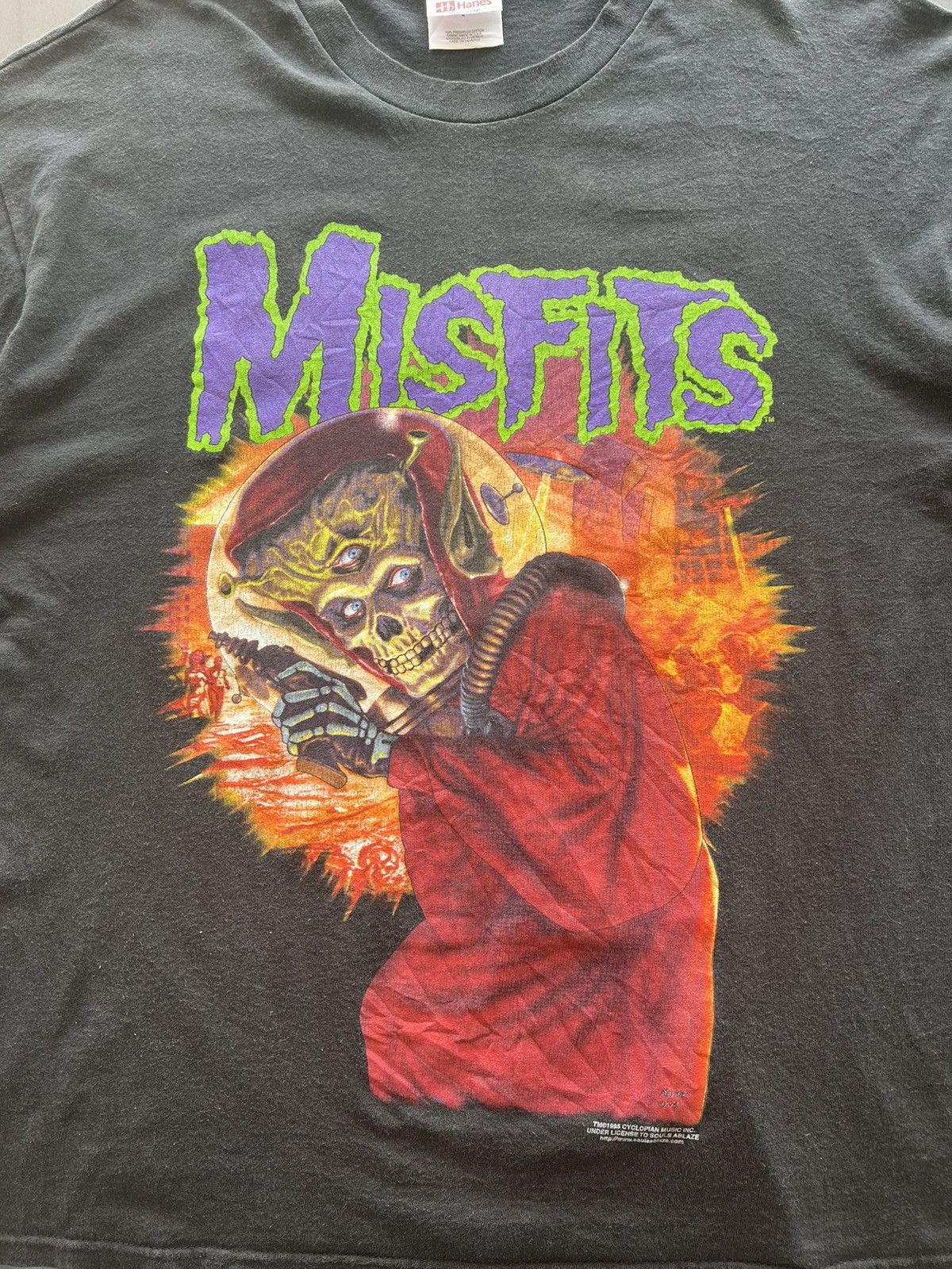 Band Tees Vintage Misfits Mars Attack USA Limited Tour 1998 Tee Size US L / EU 52-54 / 3 - 5 Thumbnail