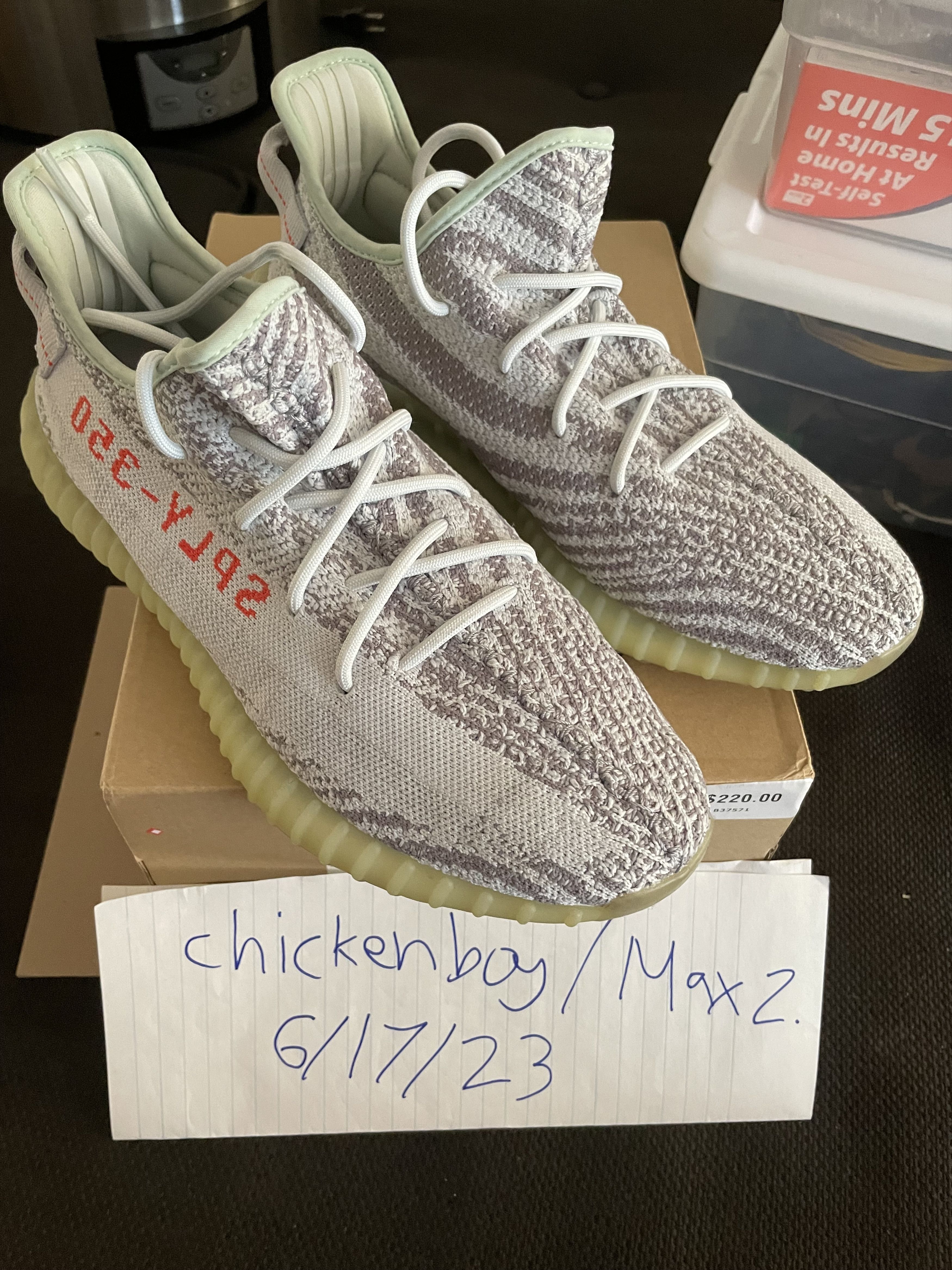 yeezy 350 blue water
