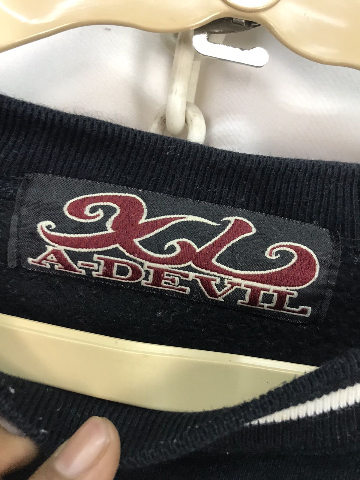 Other A-devil embroidered spellout sweatshirt Size US L / EU 52-54 / 3 - 4 Thumbnail