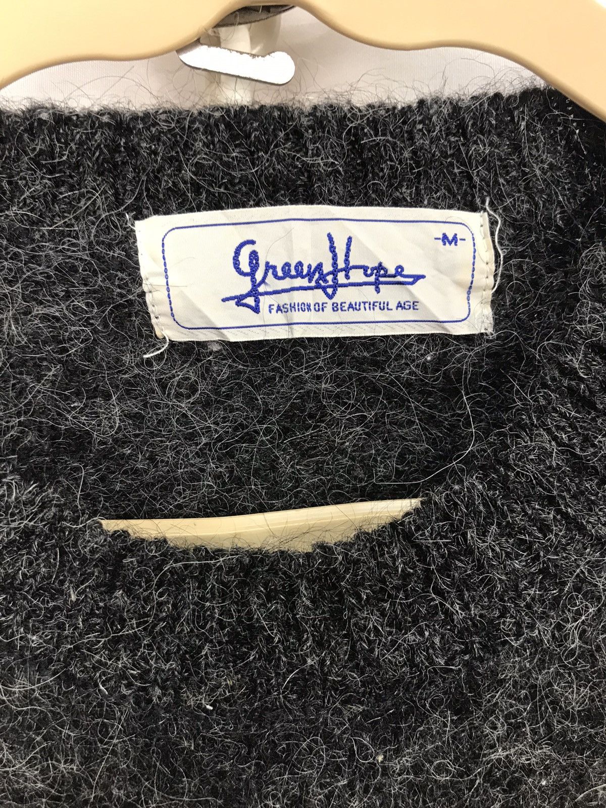 Japanese Brand × Vintage Vintage green hope mohair knit sweatshirt Size US M / EU 48-50 / 2 - 3 Thumbnail