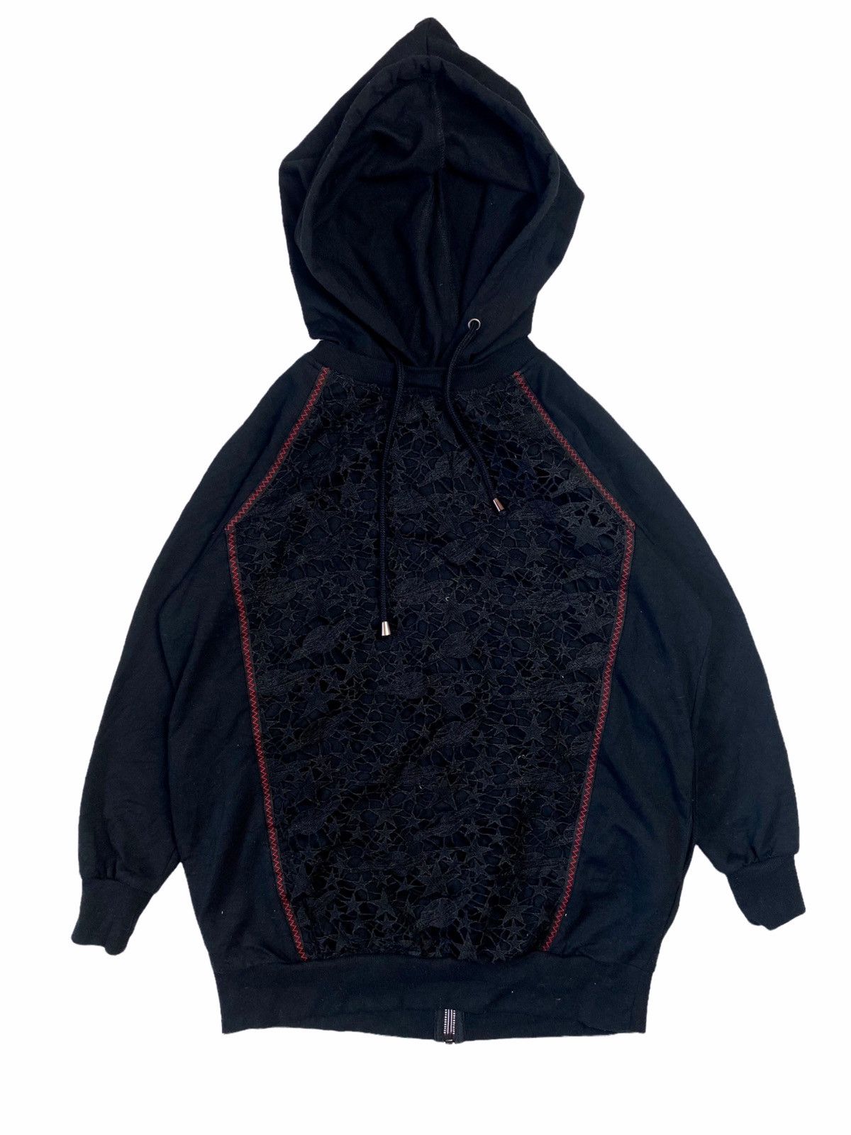 image of 20471120 x Beauty Beast 2000S Kyoko Huga - 2 Way Hoodie & Zip Hoodie Embroidery Star in Black (Size