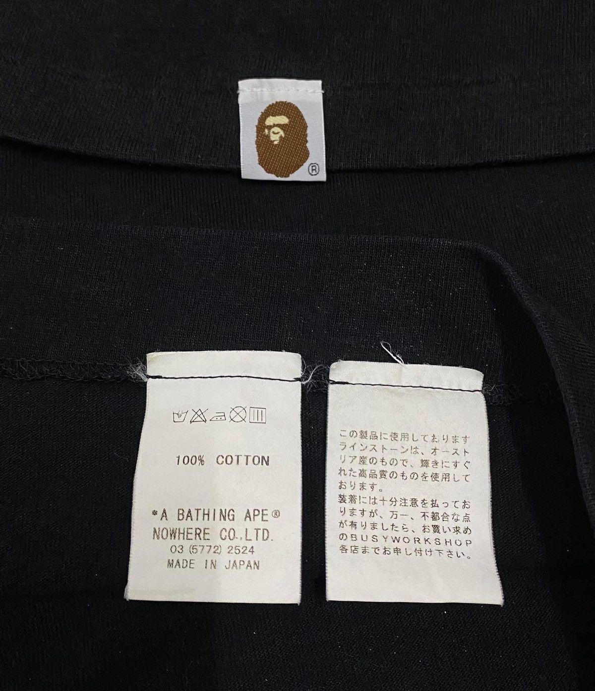 Bape × Swarovski OG 2005 A Bathing Ape Swarovski Angry Face Ape T-shirts Size US L / EU 52-54 / 3 - 7 Thumbnail