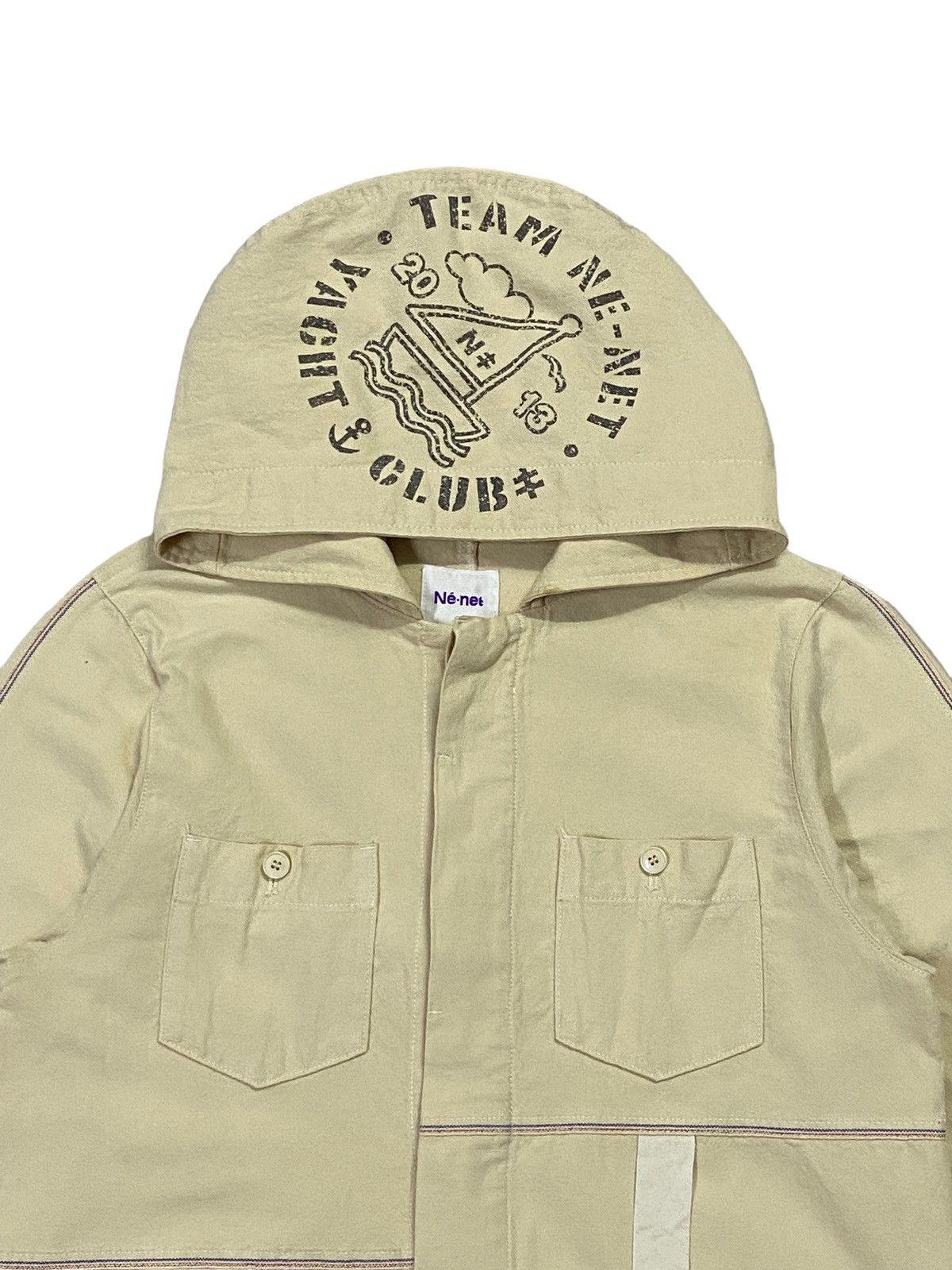 Issey Miyake × Japanese Brand × Ne-Net Ne-Net By Issey Miyake Heavy Cotton Field Hoodie Jacket Size US M / EU 48-50 / 2 - 14 Thumbnail