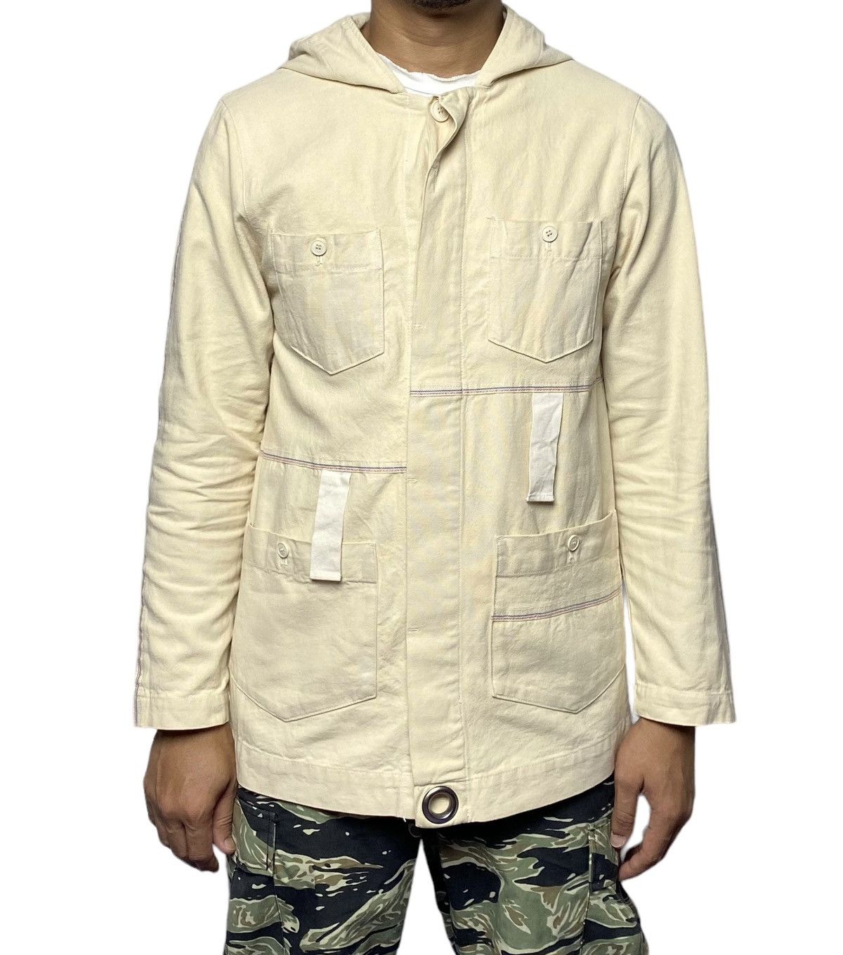 Issey Miyake × Japanese Brand × Ne-Net Ne-Net By Issey Miyake Heavy Cotton Field Hoodie Jacket Size US M / EU 48-50 / 2 - 21 Thumbnail