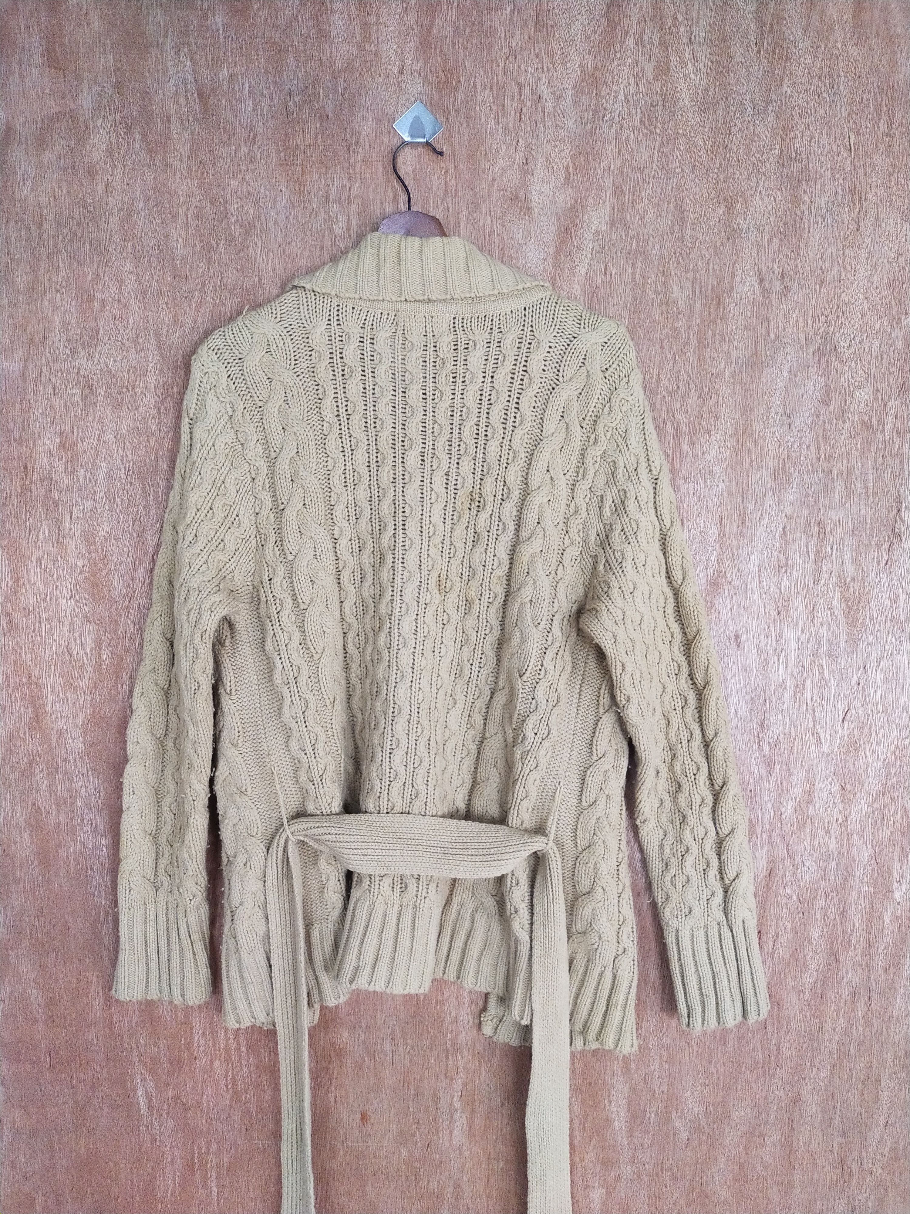 Aran Isles Knitwear × Japanese Brand G.F.Fasion brown aran isle cable knitwear cardigan #S050 Size US M / EU 48-50 / 2 - 10 Thumbnail