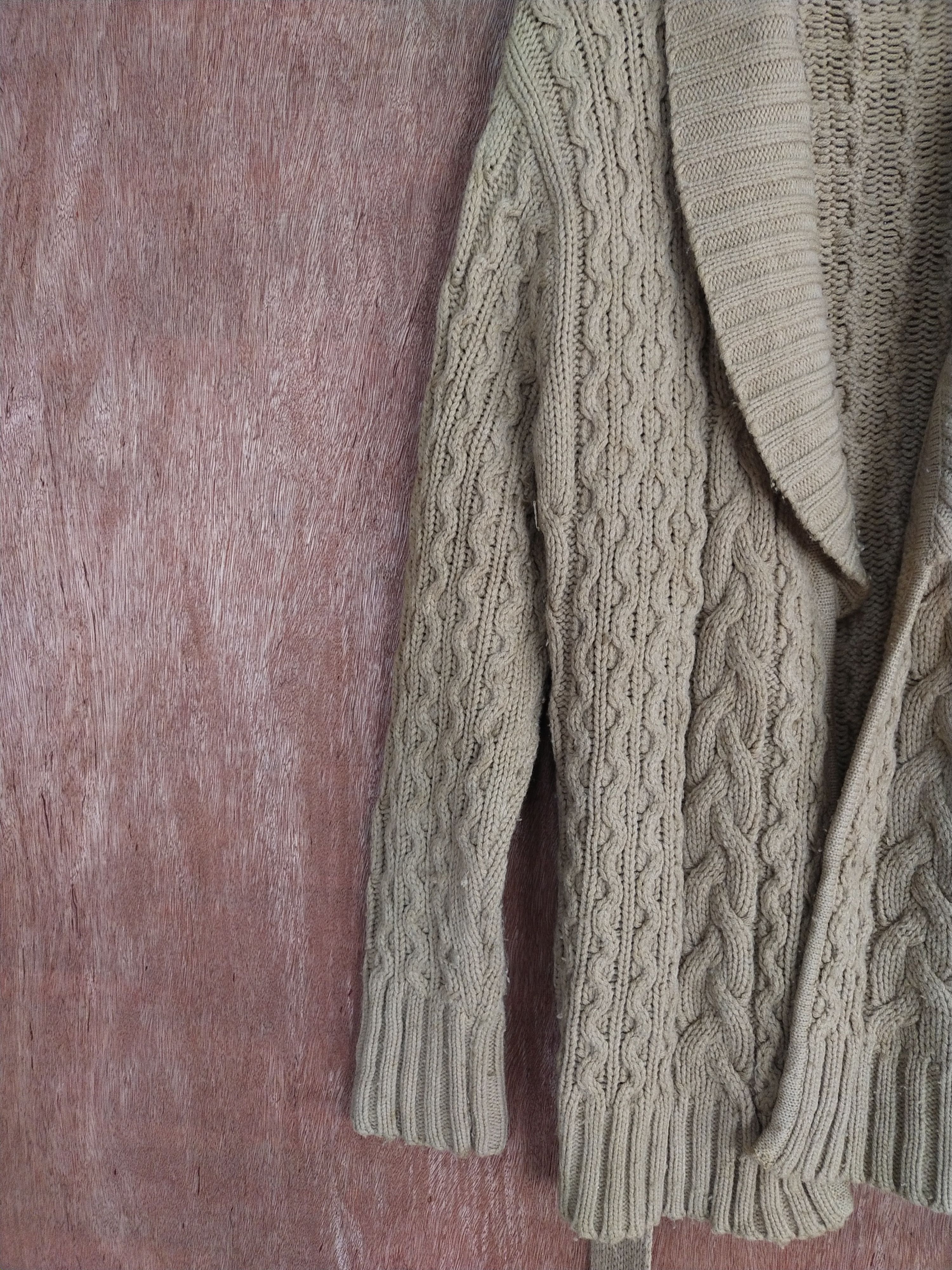 Aran Isles Knitwear × Japanese Brand G.F.Fasion brown aran isle cable knitwear cardigan #S050 Size US M / EU 48-50 / 2 - 3 Thumbnail