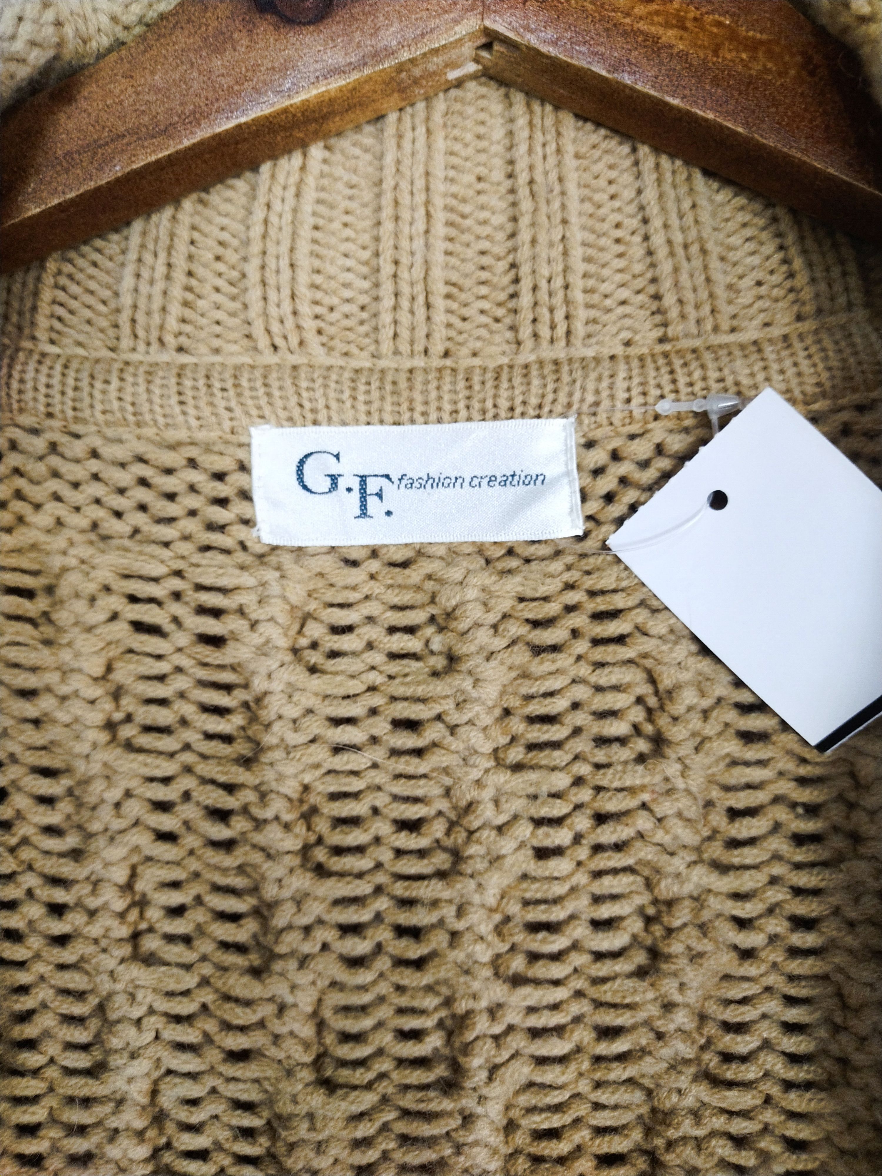 Aran Isles Knitwear × Japanese Brand G.F.Fasion brown aran isle cable knitwear cardigan #S050 Size US M / EU 48-50 / 2 - 7 Thumbnail
