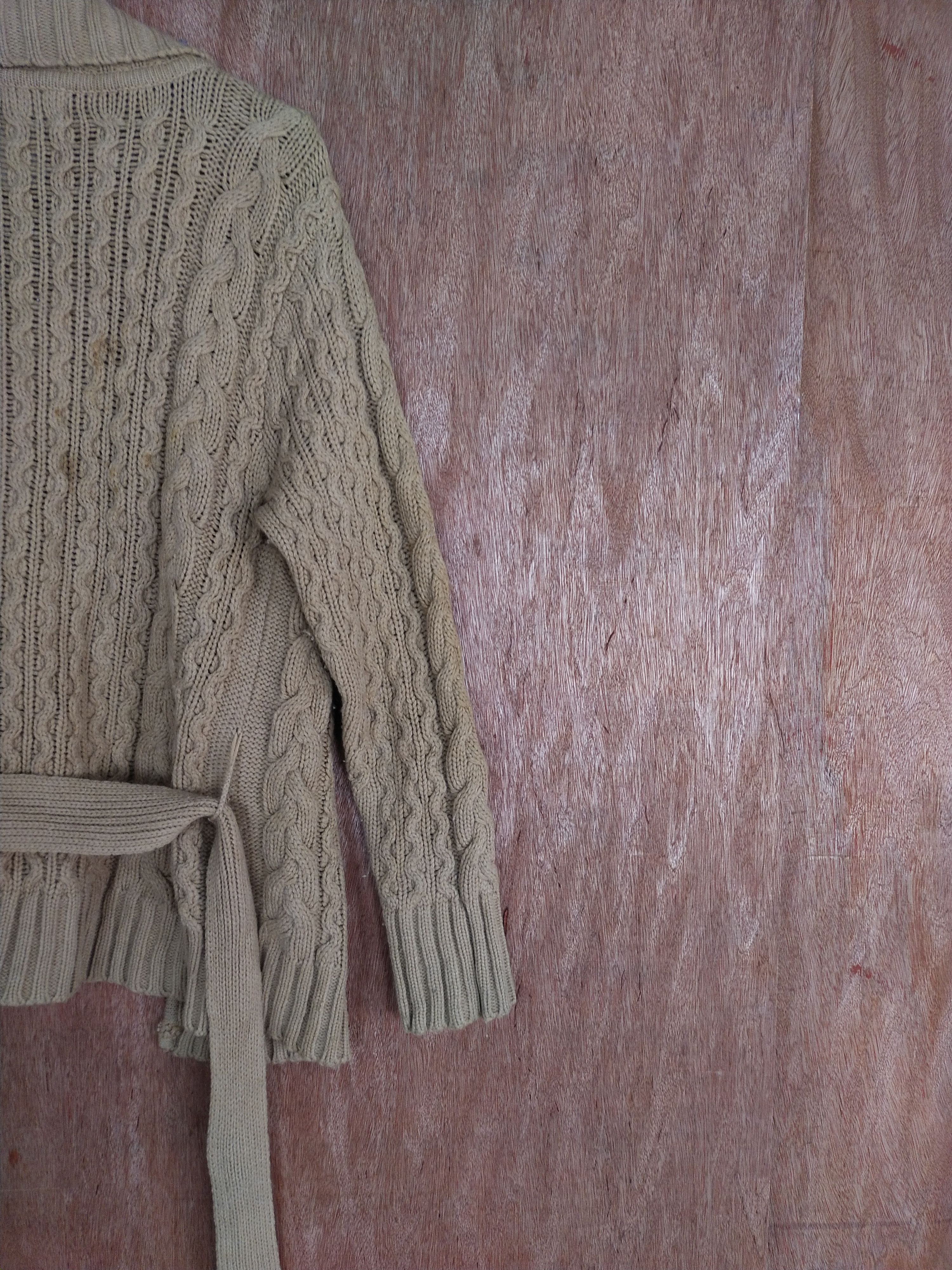 Aran Isles Knitwear × Japanese Brand G.F.Fasion brown aran isle cable knitwear cardigan #S050 Size US M / EU 48-50 / 2 - 13 Thumbnail