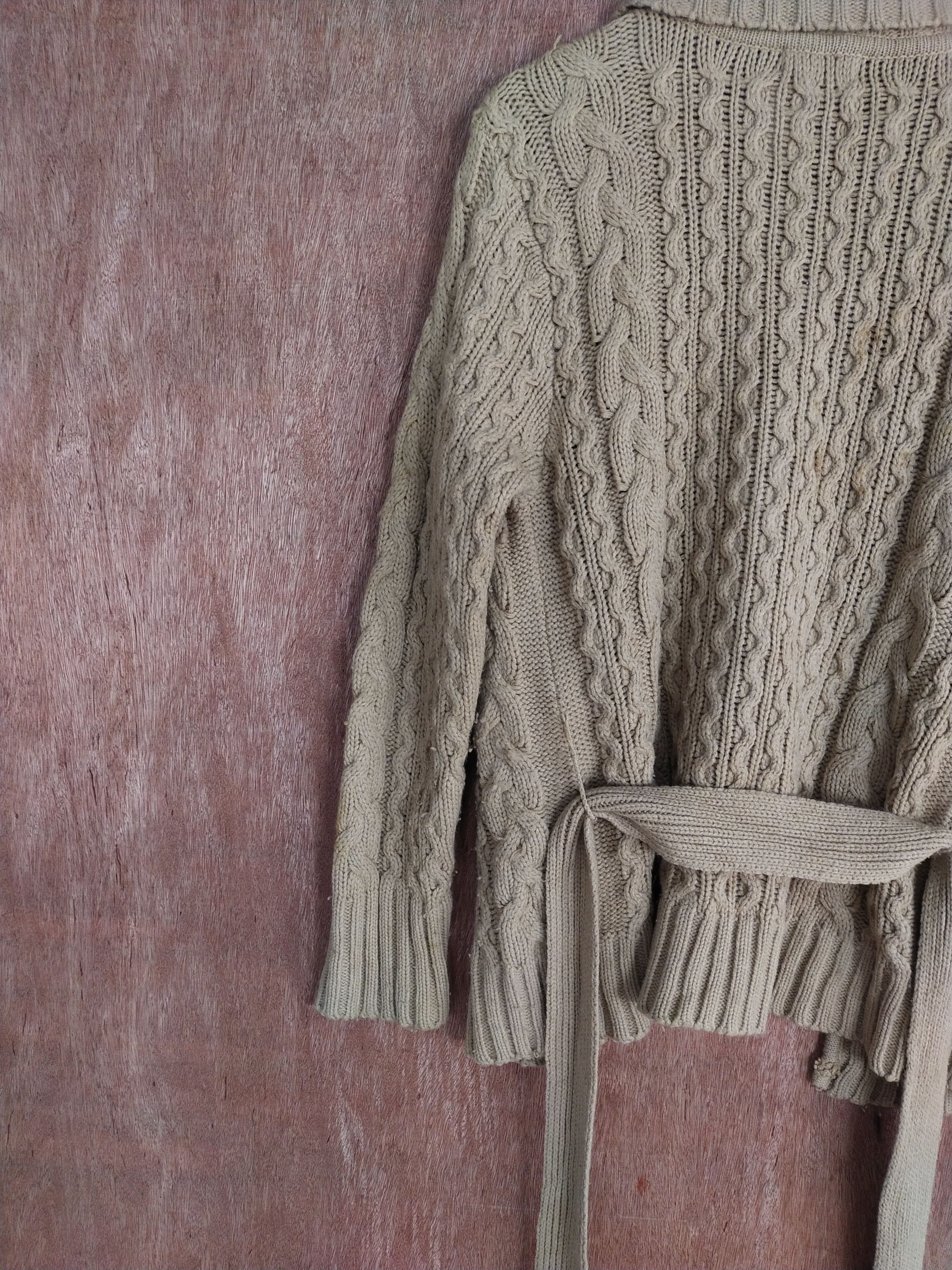Aran Isles Knitwear × Japanese Brand G.F.Fasion brown aran isle cable knitwear cardigan #S050 Size US M / EU 48-50 / 2 - 12 Thumbnail