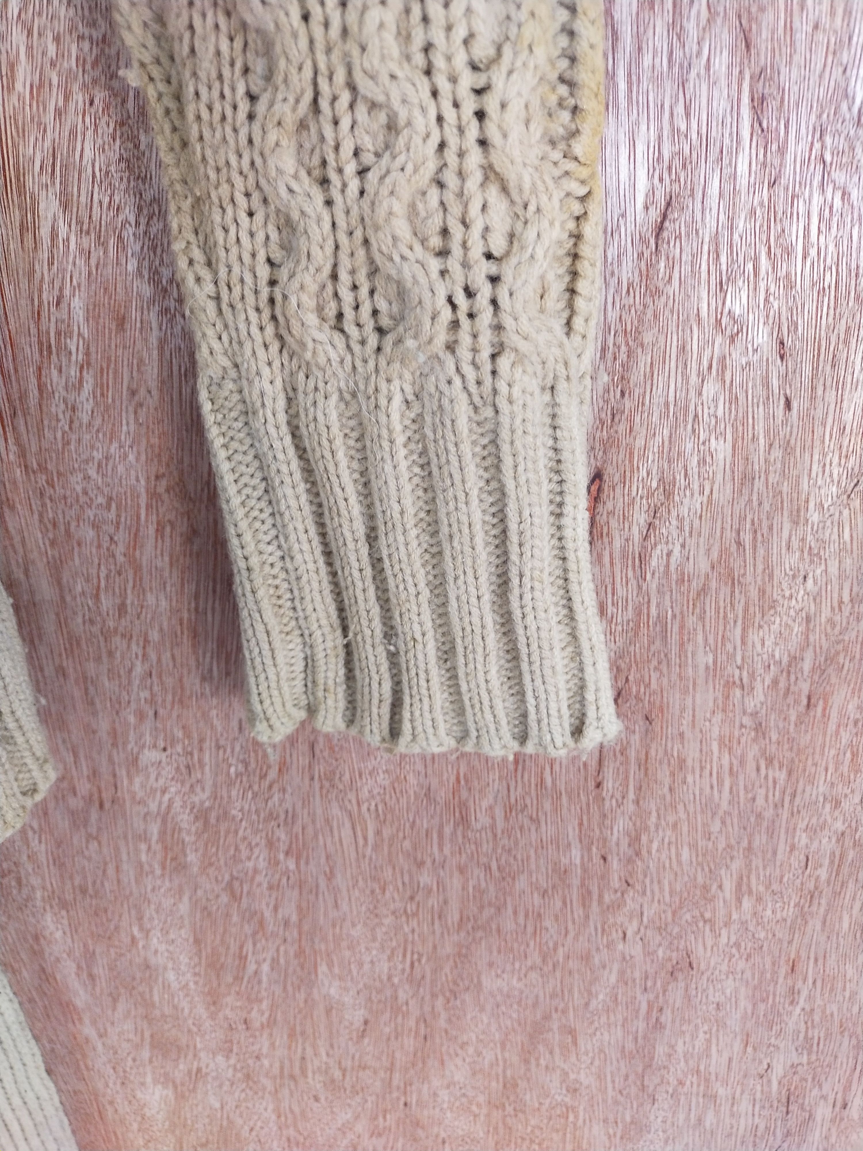 Aran Isles Knitwear × Japanese Brand G.F.Fasion brown aran isle cable knitwear cardigan #S050 Size US M / EU 48-50 / 2 - 6 Thumbnail