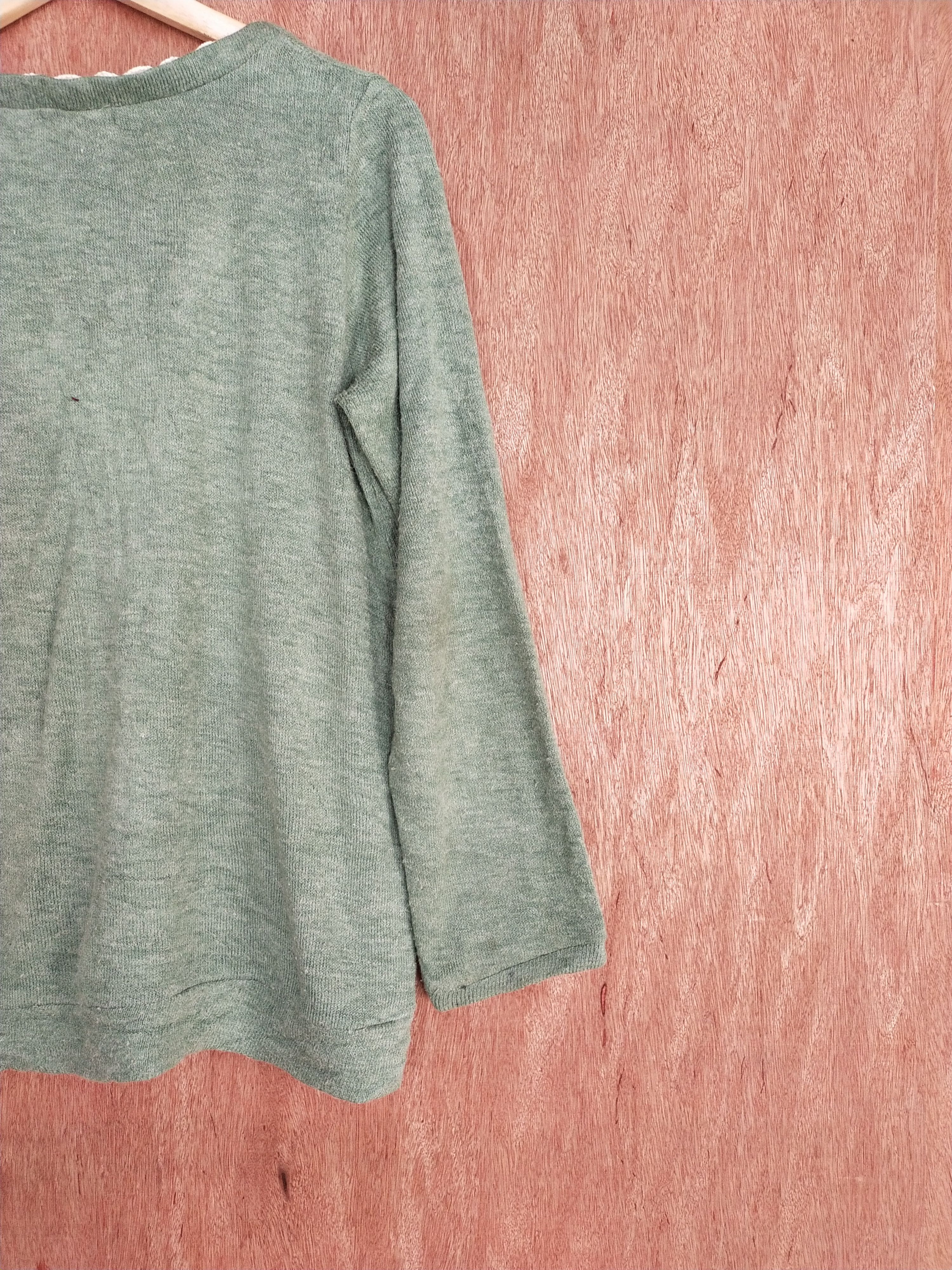 Homespun Knitwear × Japanese Brand En Face green cardigan knitwear japan vintage #S167 Size US M / EU 48-50 / 2 - 8 Thumbnail