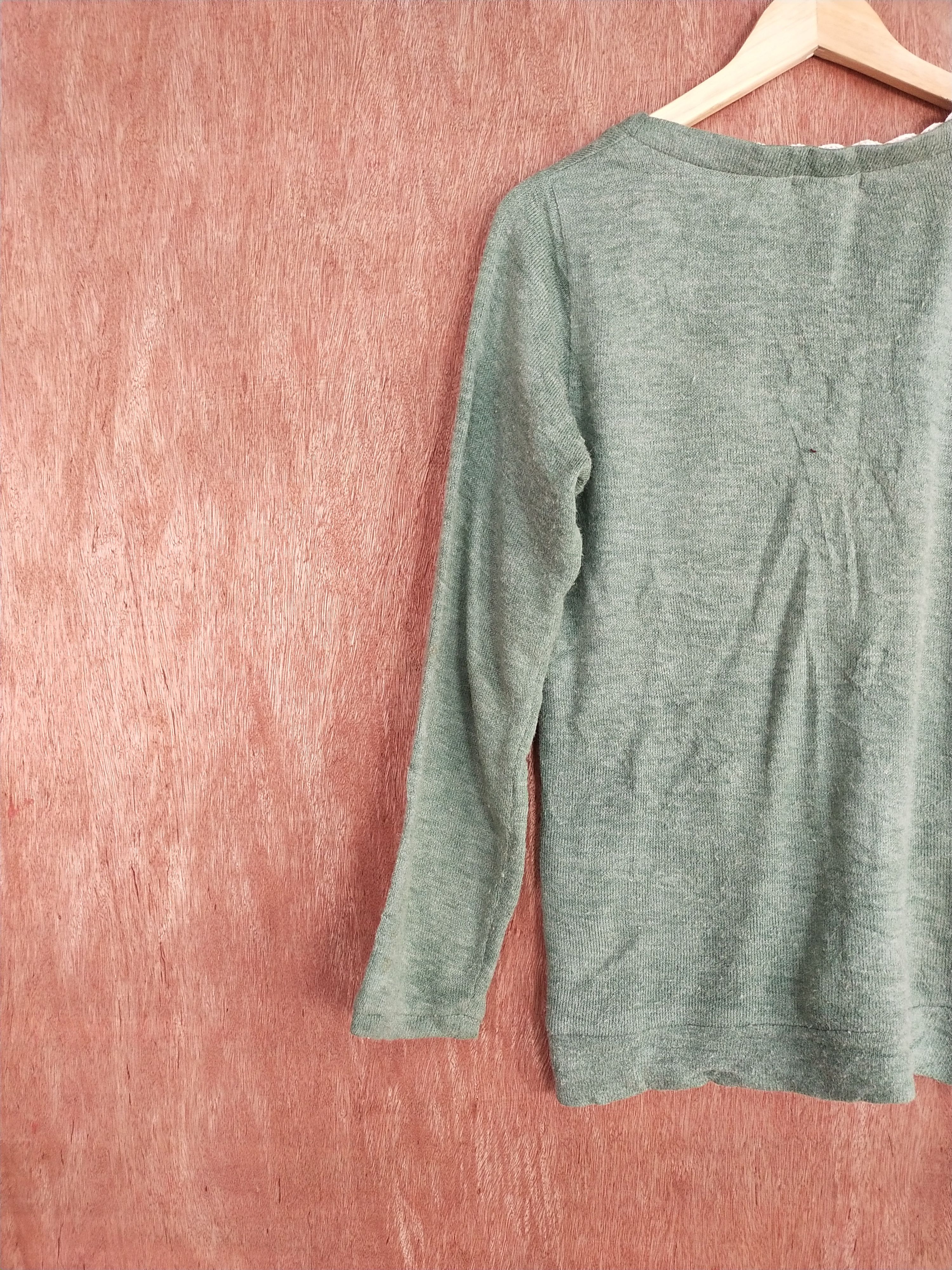 Homespun Knitwear × Japanese Brand En Face green cardigan knitwear japan vintage #S167 Size US M / EU 48-50 / 2 - 9 Thumbnail