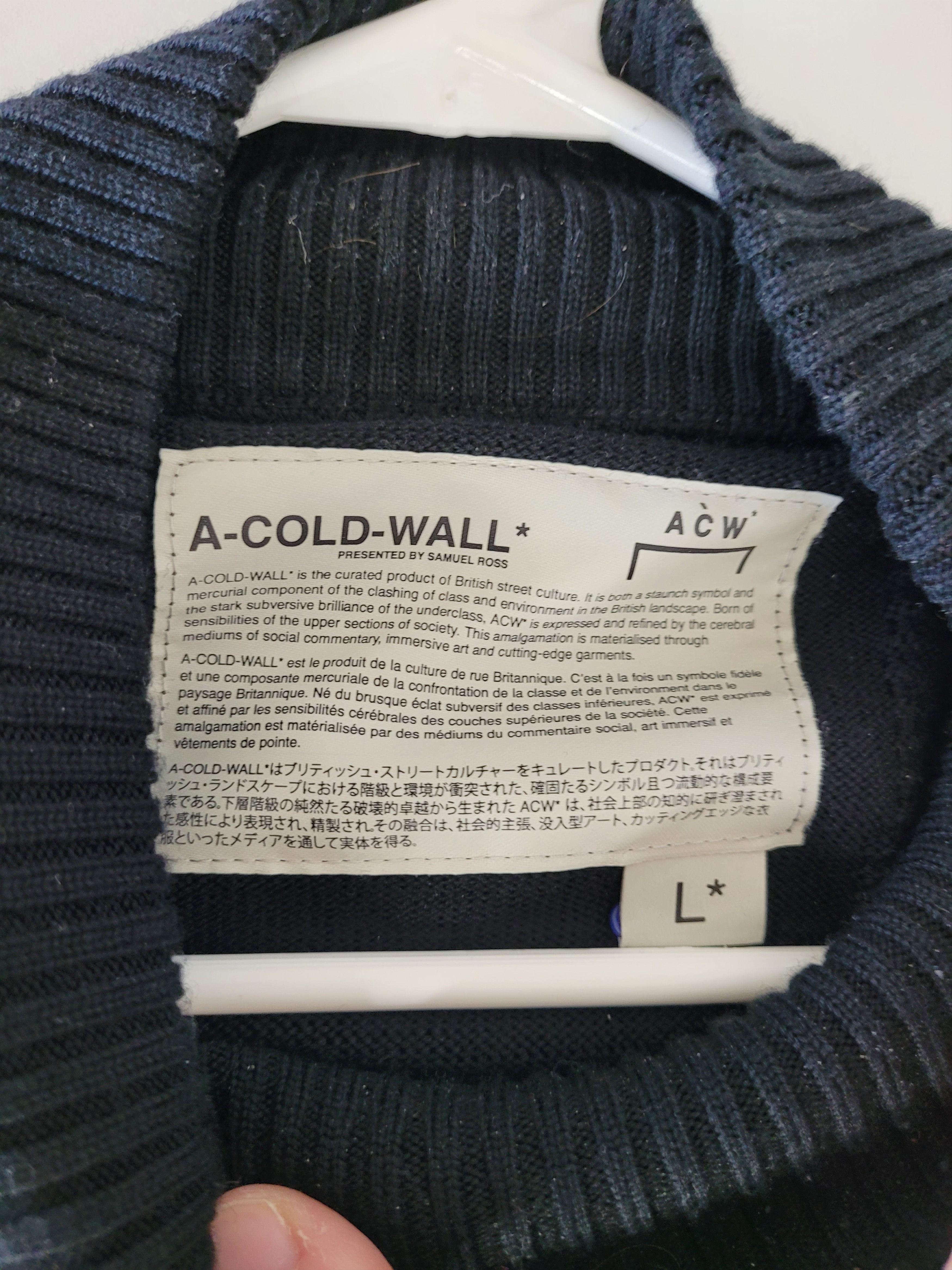 A-COLD-WALL* Distressed A cold wall turtleneck Size US L / EU 52-54 / 3 - 4 Thumbnail
