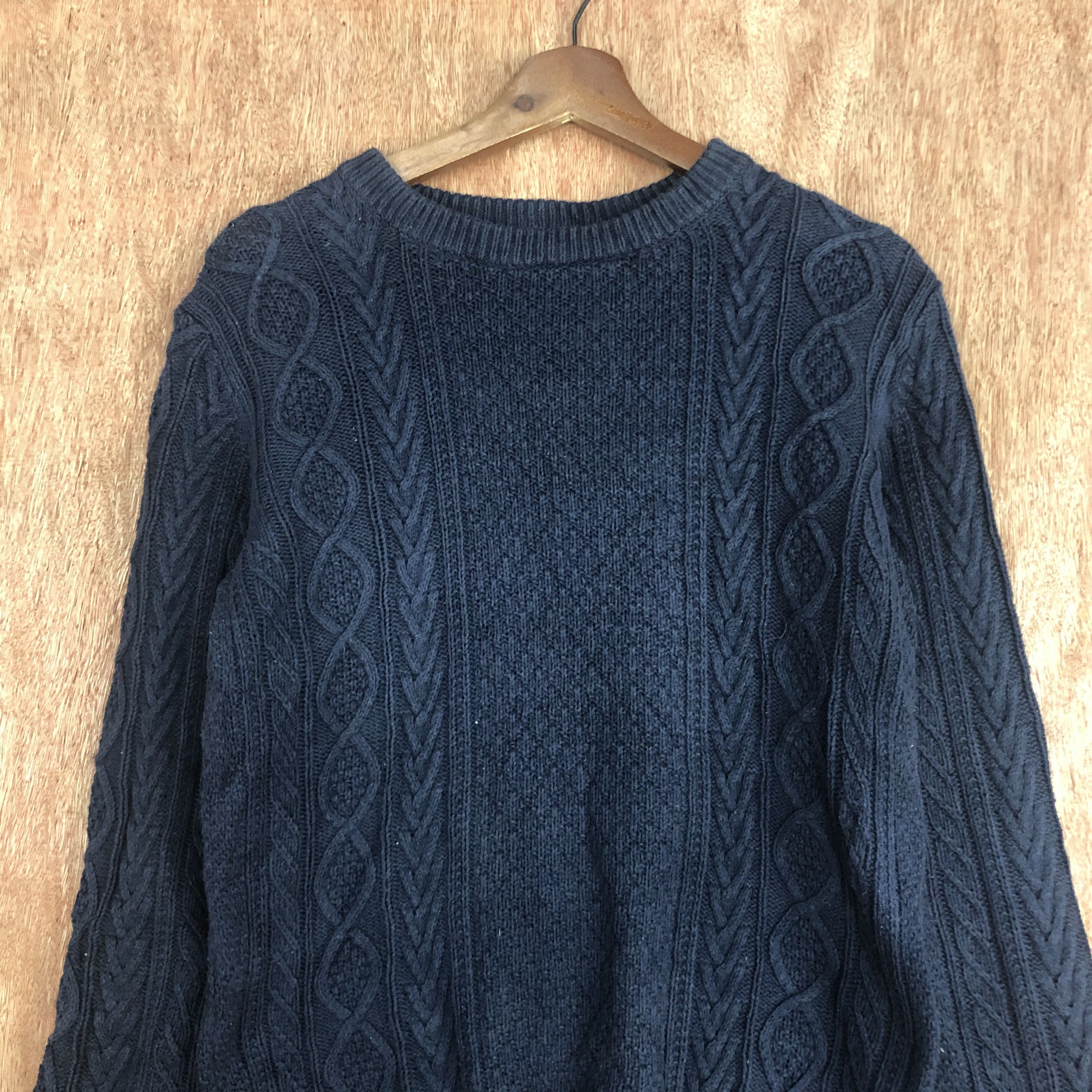 Aran Isles Knitwear Uniqlo Dark blue aran isle KNitwear sweatshirt #c460 Size US S / EU 44-46 / 1 - 8 Thumbnail