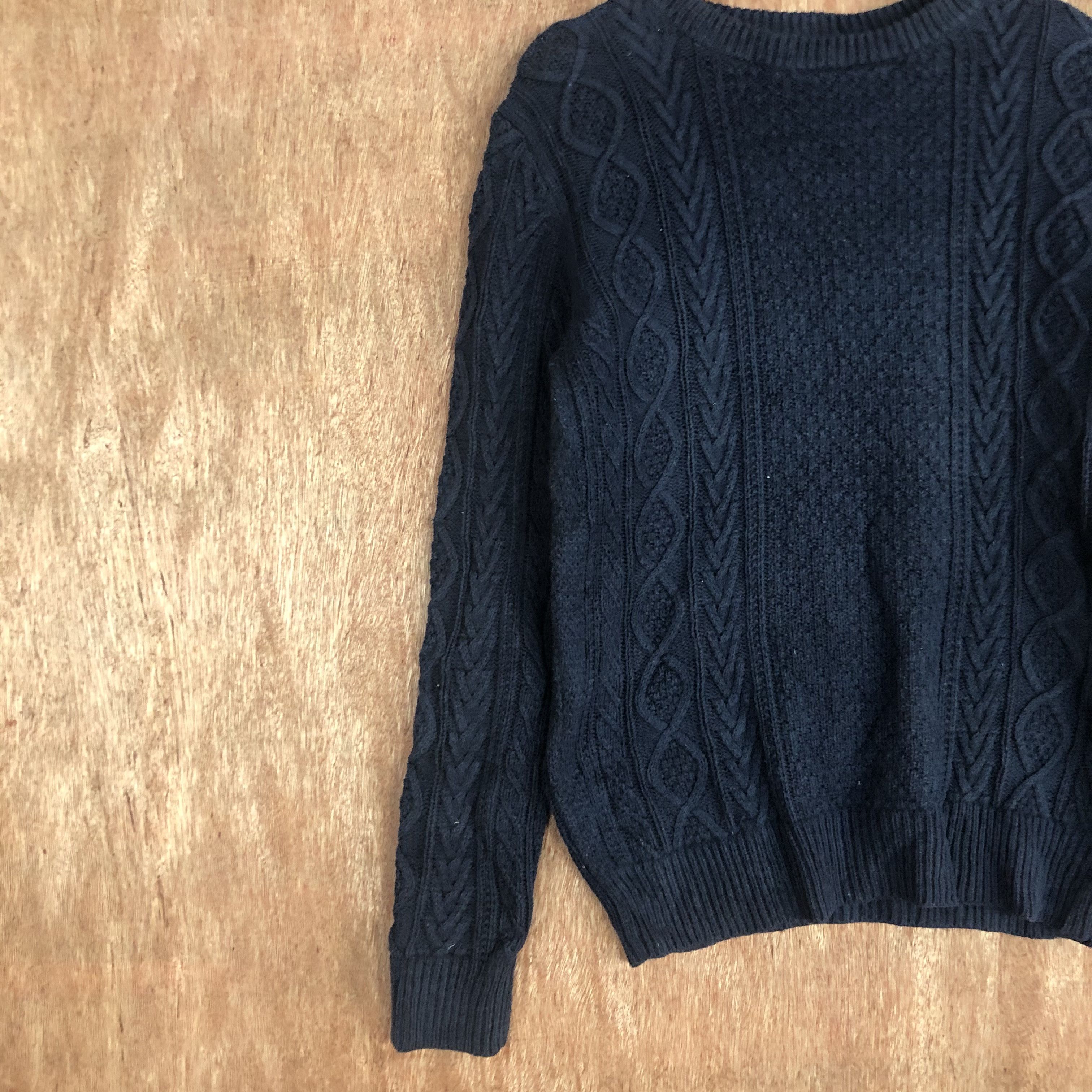 Aran Isles Knitwear Uniqlo Dark blue aran isle KNitwear sweatshirt #c460 Size US S / EU 44-46 / 1 - 6 Thumbnail