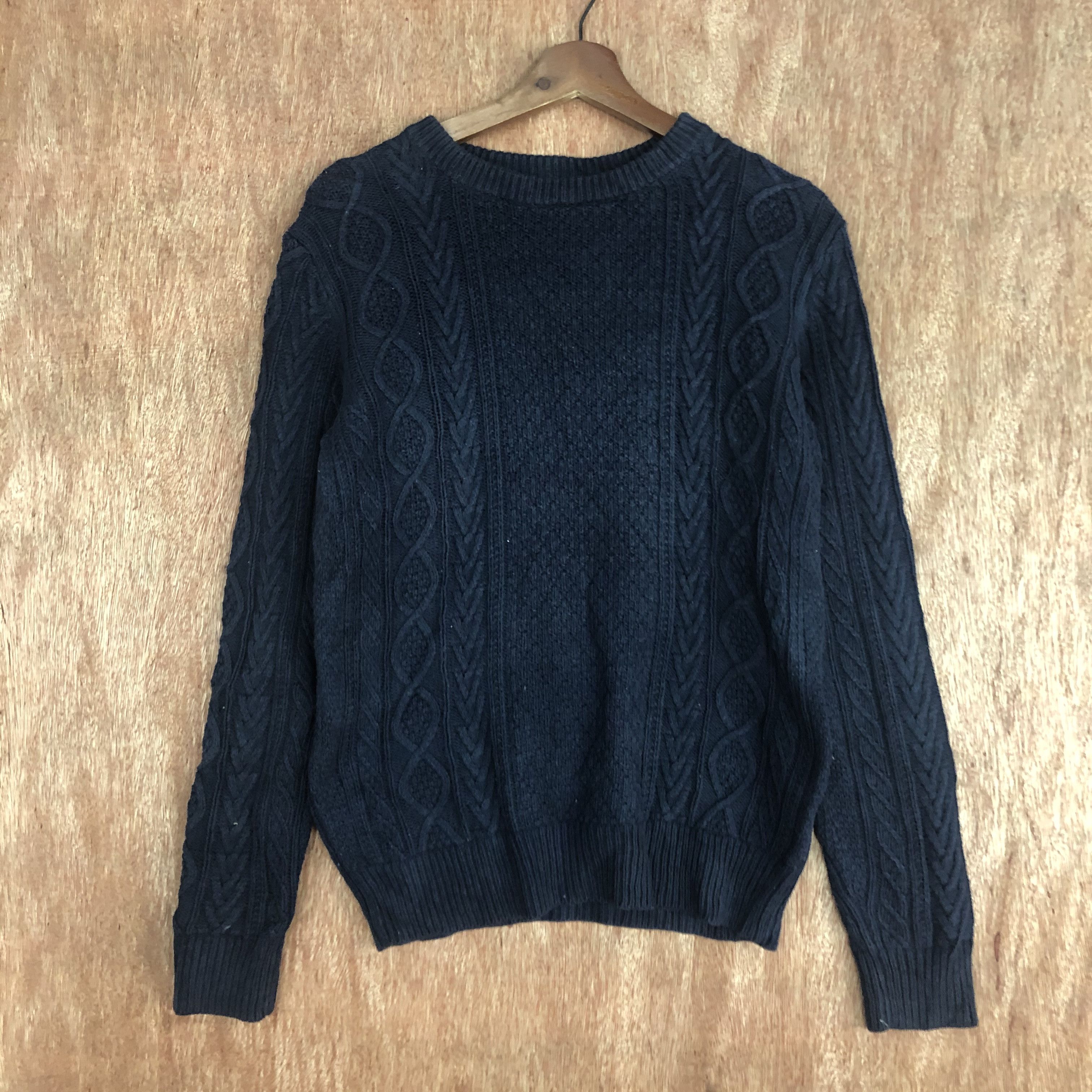 Aran Isles Knitwear Uniqlo Dark blue aran isle KNitwear sweatshirt #c460 Size US S / EU 44-46 / 1 - 3 Thumbnail