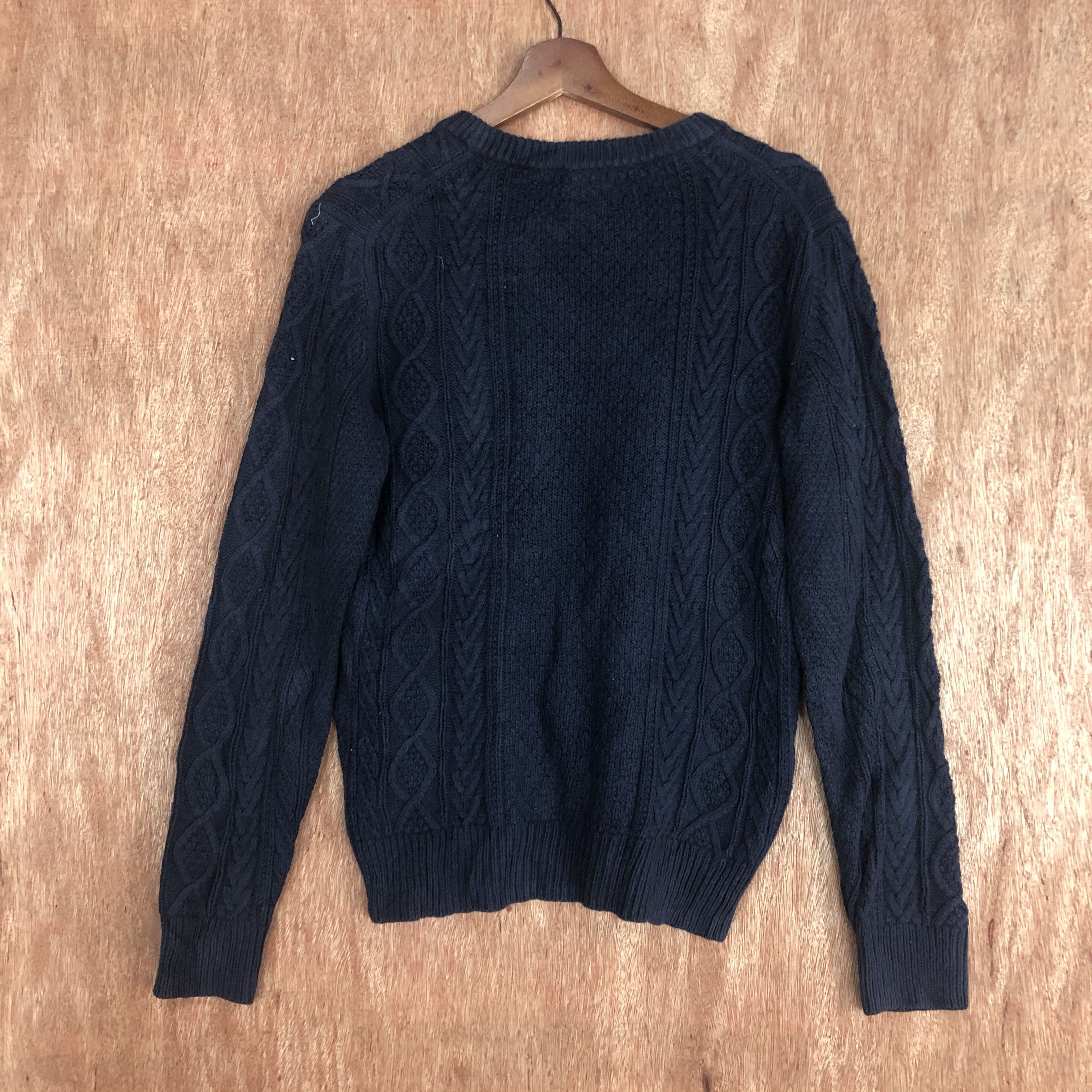 Aran Isles Knitwear Uniqlo Dark blue aran isle KNitwear sweatshirt #c460 Size US S / EU 44-46 / 1 - 10 Thumbnail
