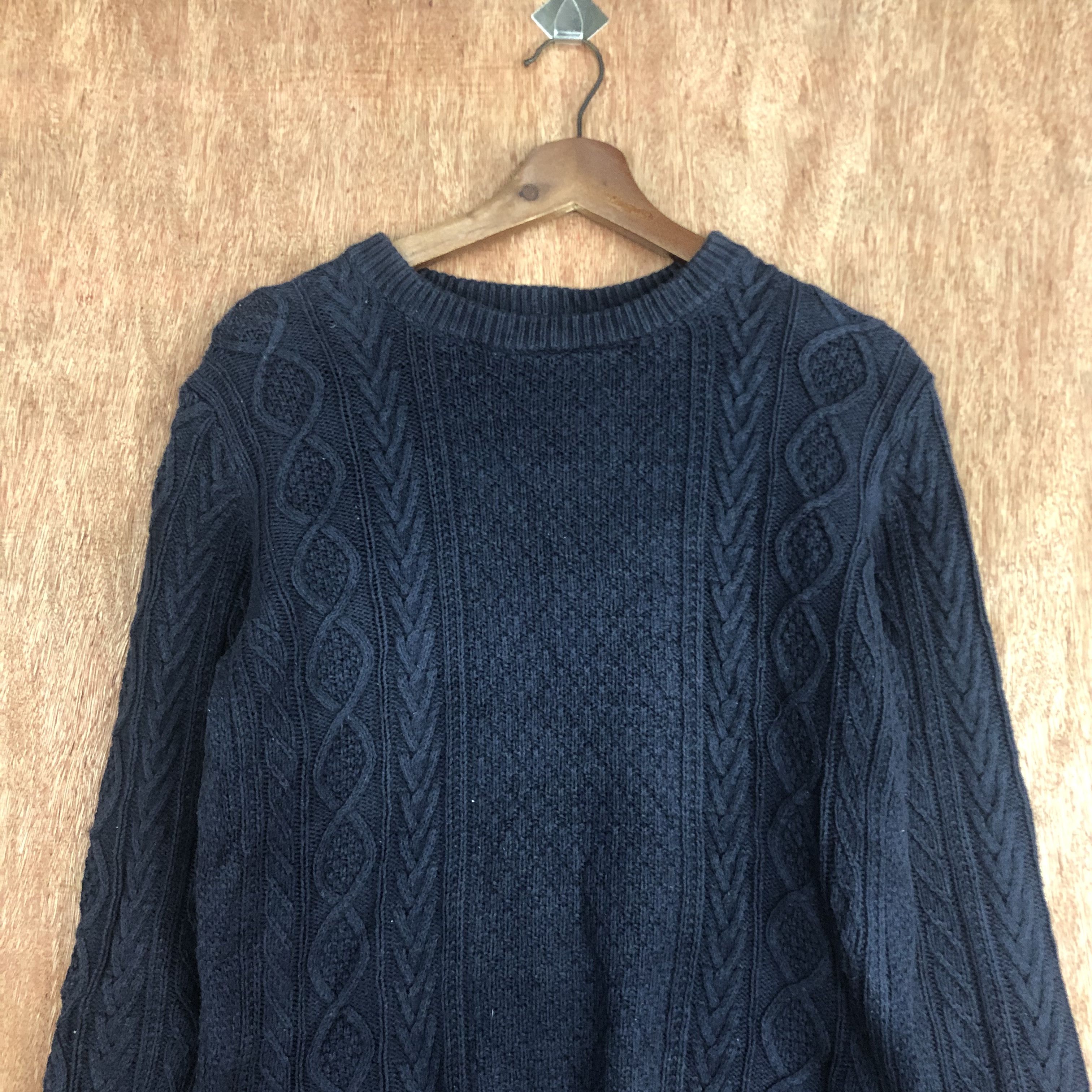Aran Isles Knitwear Uniqlo Dark blue aran isle KNitwear sweatshirt #c460 Size US S / EU 44-46 / 1 - 2 Thumbnail