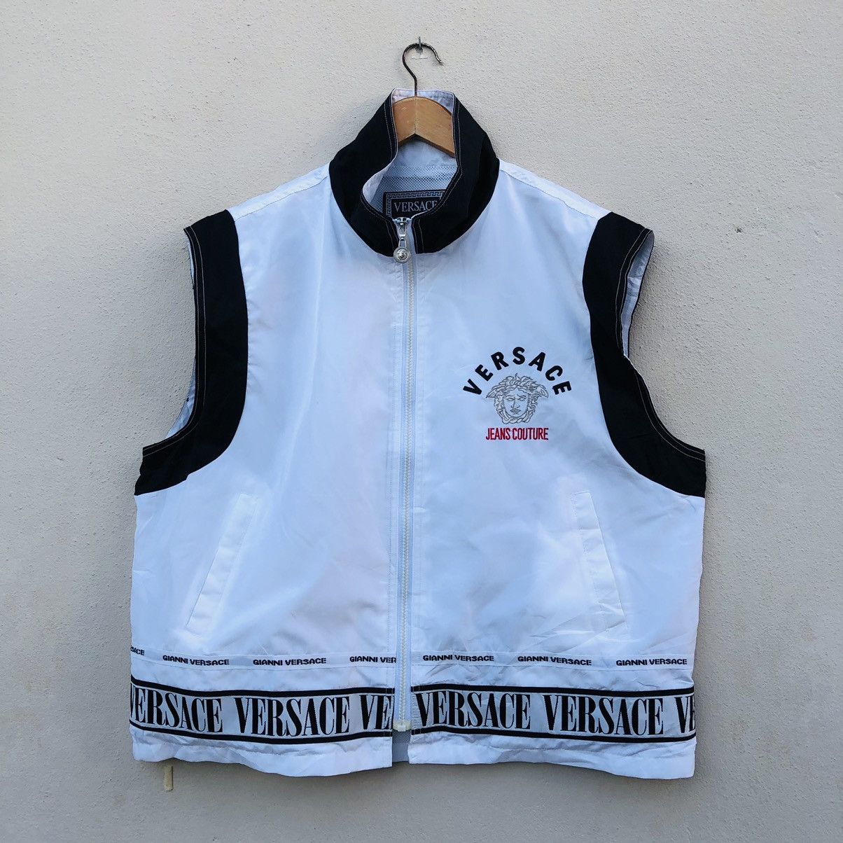 Versace × Vintage Vintage VERSACE JEANS COUTURE WINDBREAKER Vests Jacket Size US XL / EU 56 / 4 - 1 Thumbnail