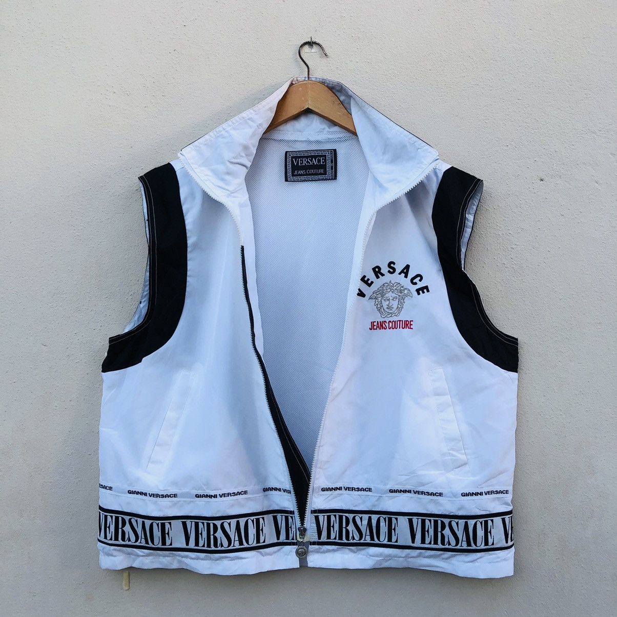 Versace × Vintage Vintage VERSACE JEANS COUTURE WINDBREAKER Vests Jacket Size US XL / EU 56 / 4 - 5 Thumbnail