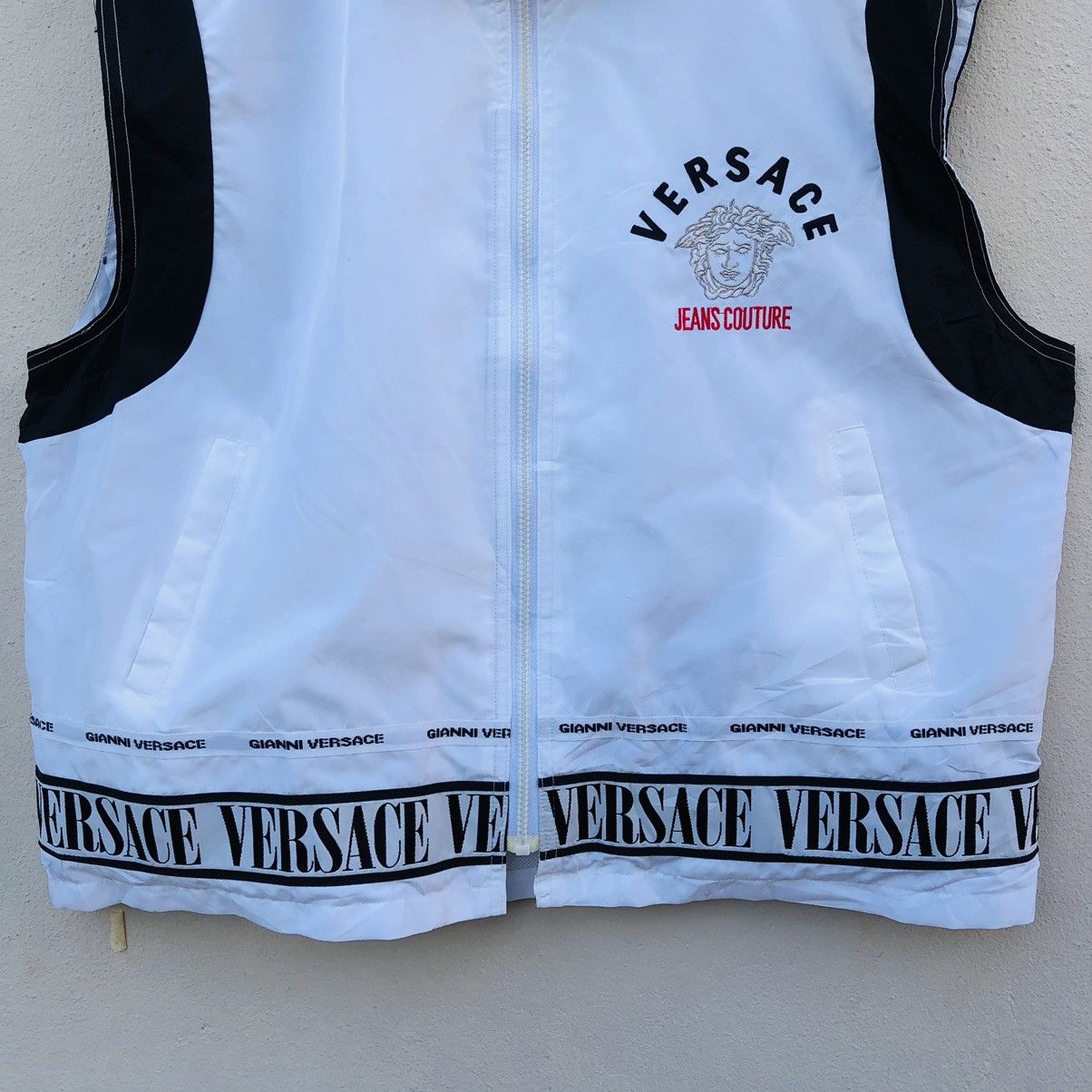 Versace × Vintage Vintage VERSACE JEANS COUTURE WINDBREAKER Vests Jacket Size US XL / EU 56 / 4 - 3 Thumbnail