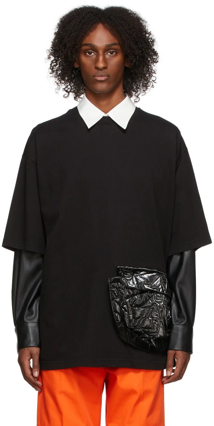 WE11DONE WE11DONE Black Oversized Cargo Pocket T-Shirt Size US L / EU 52-54 / 3 - 1 Thumbnail