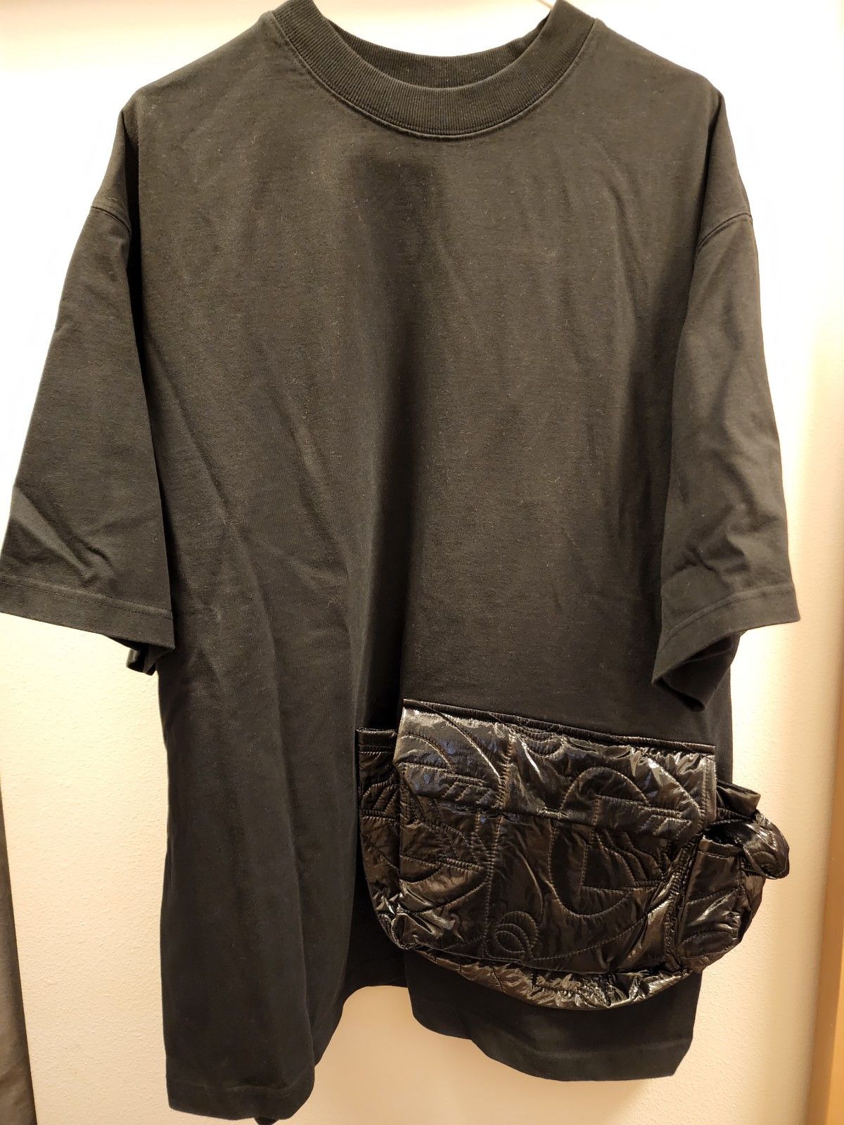 WE11DONE WE11DONE Black Oversized Cargo Pocket T-Shirt Size US L / EU 52-54 / 3 - 4 Thumbnail