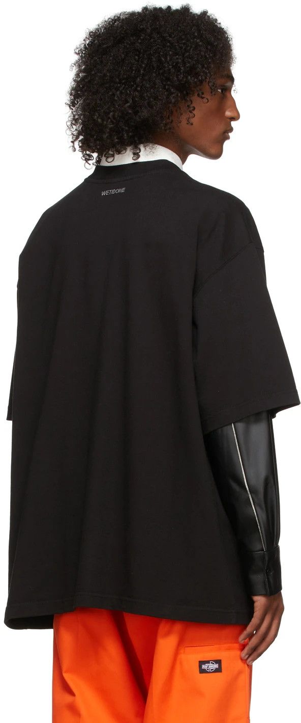 WE11DONE WE11DONE Black Oversized Cargo Pocket T-Shirt Size US L / EU 52-54 / 3 - 3 Thumbnail