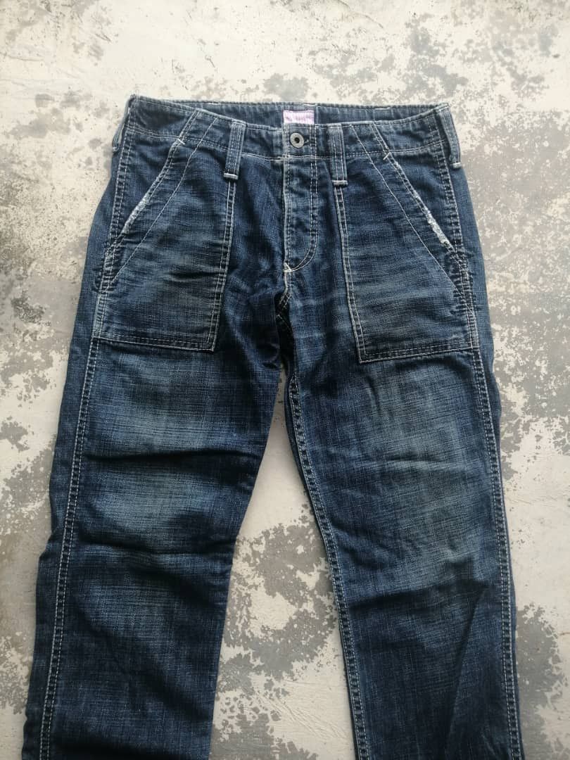 Japanese Brand Vintage Japanese Workers Denim Pants Size US 28 / EU 44 - 3 Thumbnail