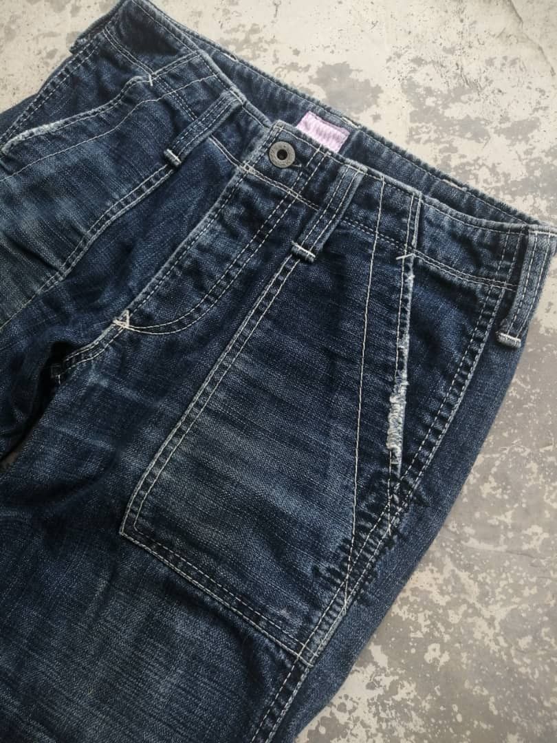 Japanese Brand Vintage Japanese Workers Denim Pants Size US 28 / EU 44 - 9 Thumbnail