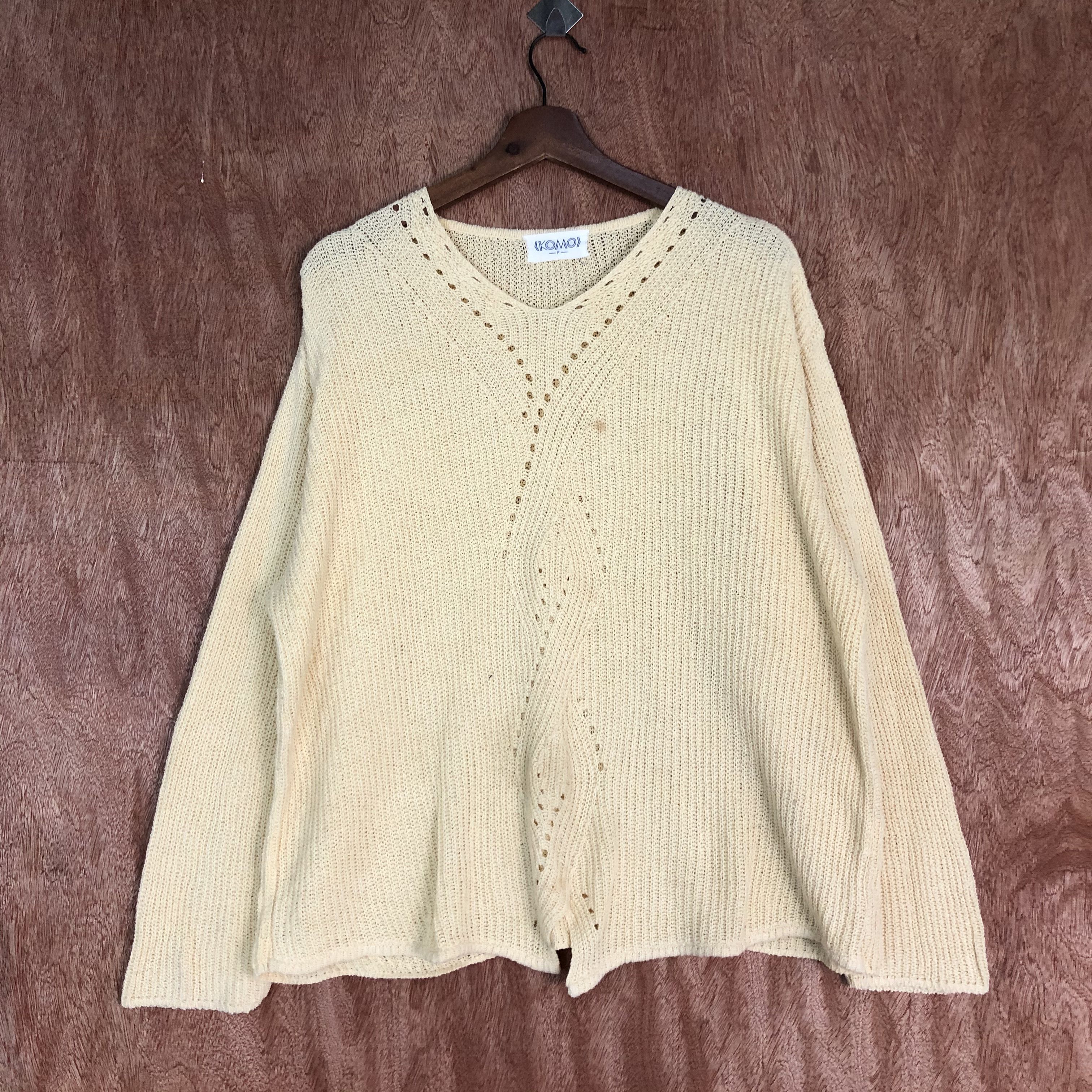 Homespun Knitwear DL Komo Brown baggy Shag Shaggy Knitwear #c565 Size L / US 10 / IT 46 - 1 Thumbnail