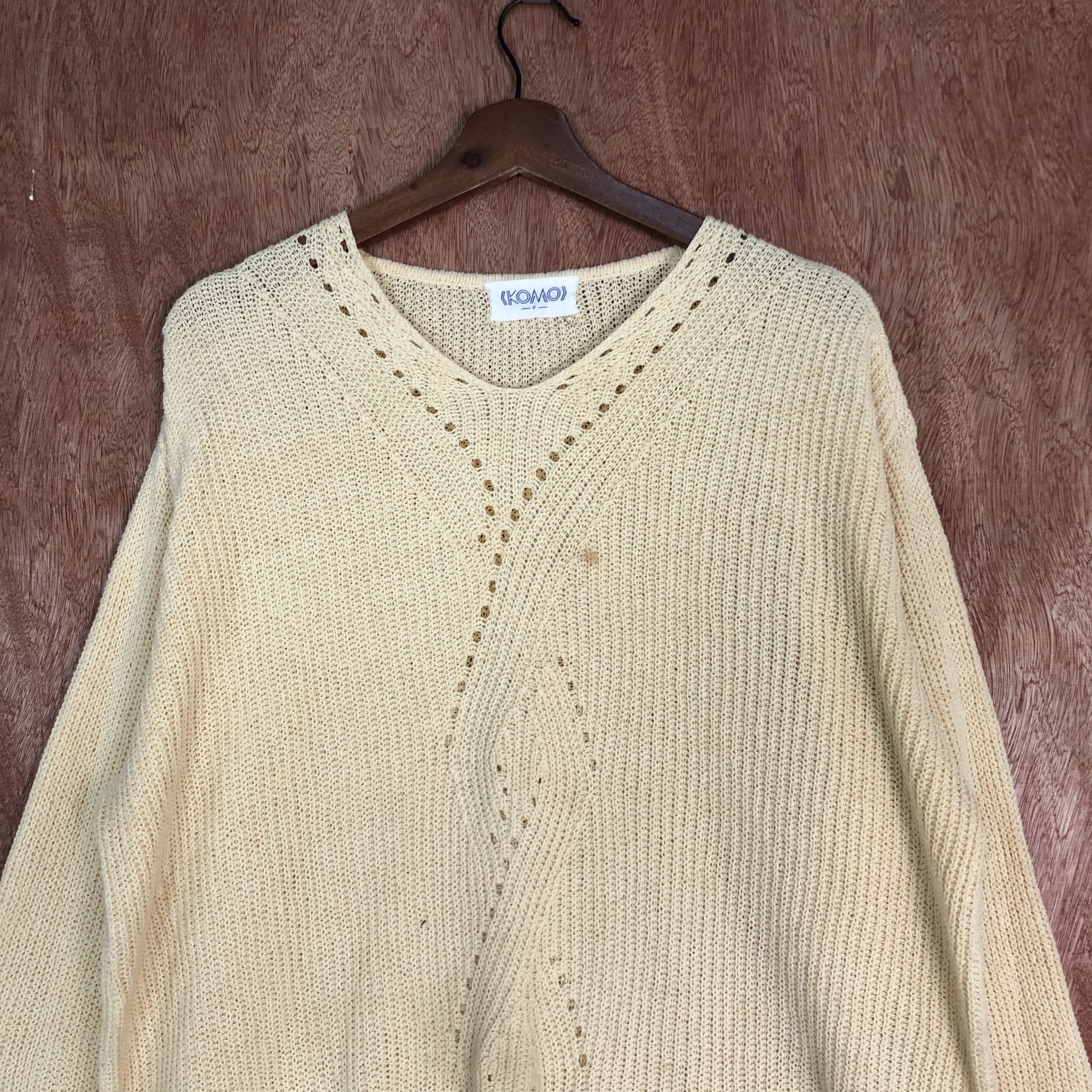 Homespun Knitwear DL Komo Brown baggy Shag Shaggy Knitwear #c565 Size L / US 10 / IT 46 - 3 Thumbnail
