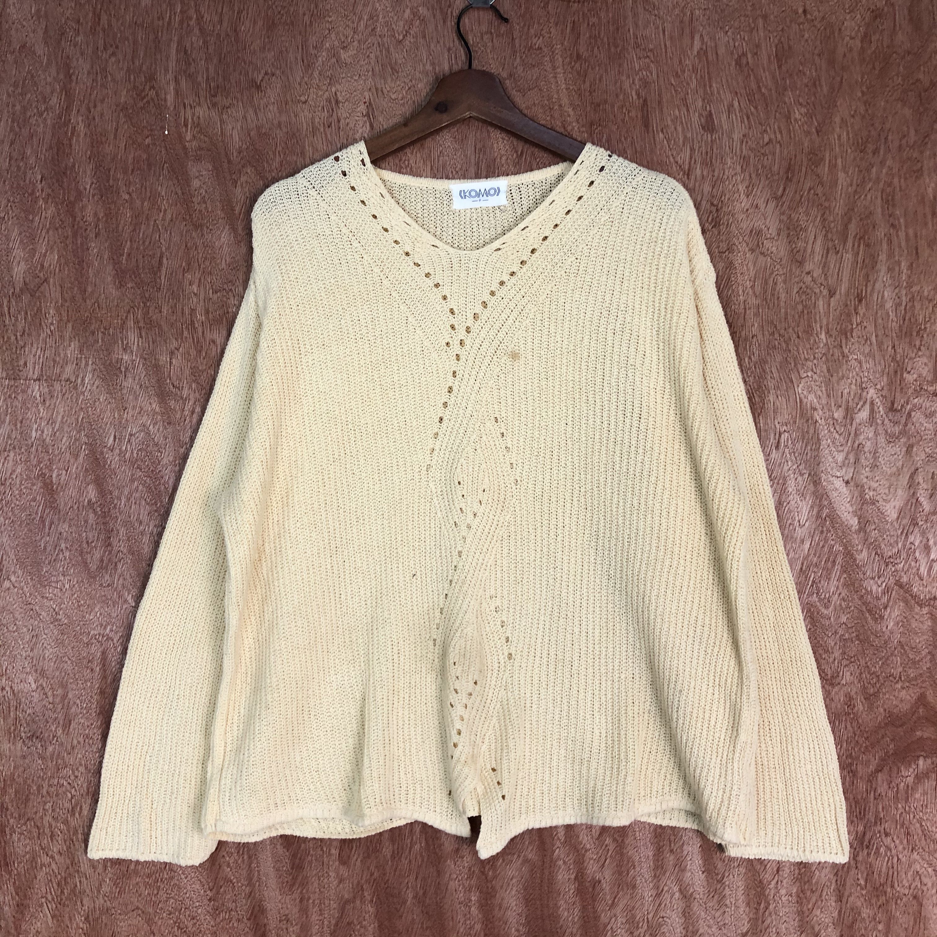 Homespun Knitwear DL Komo Brown baggy Shag Shaggy Knitwear #c565 Size L / US 10 / IT 46 - 2 Thumbnail