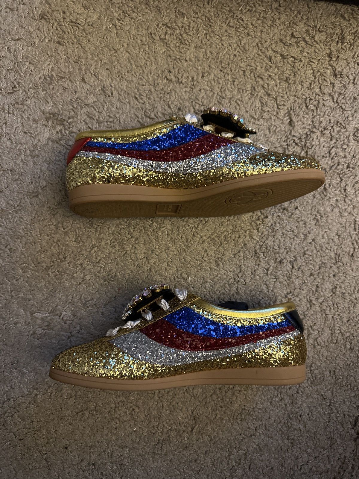 Gucci Gucci crystal limited edition sneakers Size US 6 / IT 36 - 1 Thumbnail