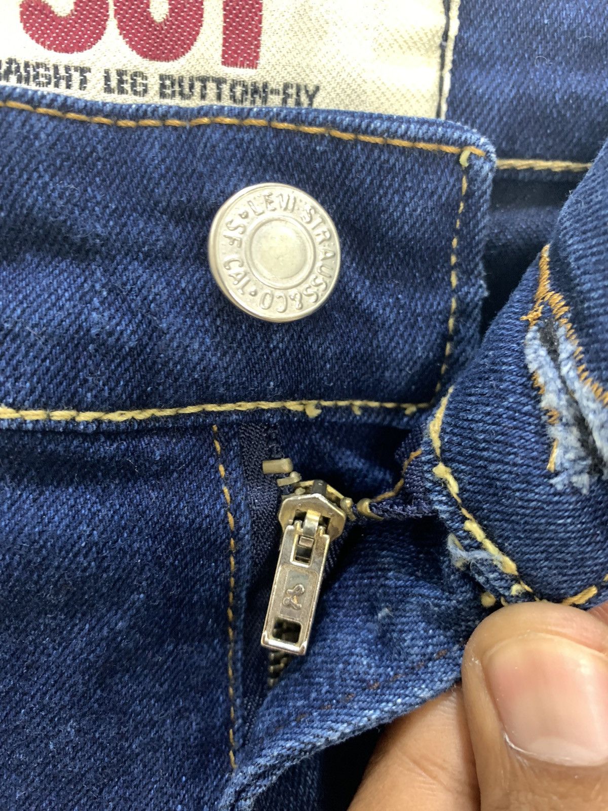 Levi's × Levi's Vintage Clothing LEVIS 501 Indigo Blue Stonewash Slimfit Biker Denim Jeans Size US 28 / EU 44 - 17 Thumbnail