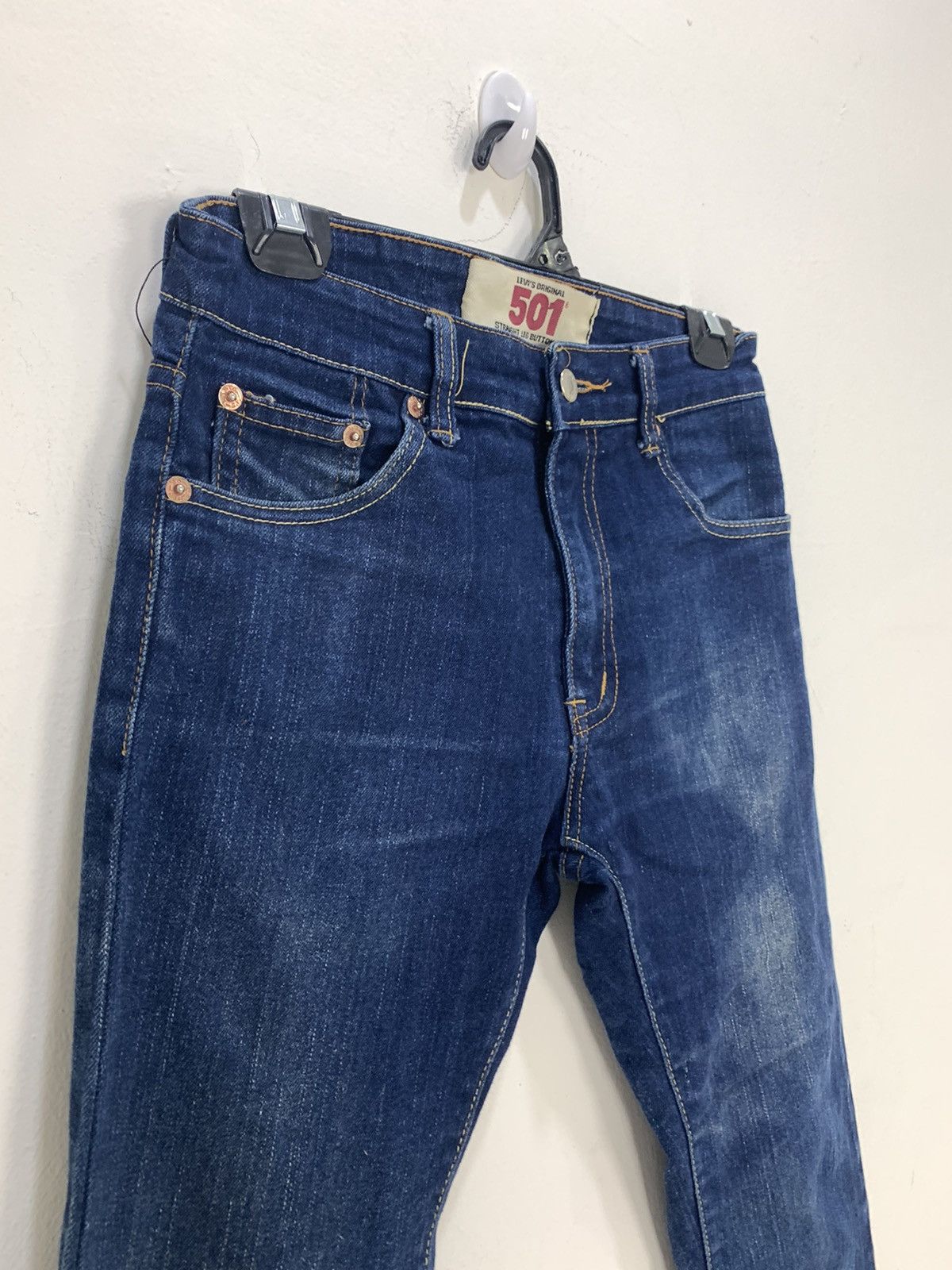 Levi's × Levi's Vintage Clothing LEVIS 501 Indigo Blue Stonewash Slimfit Biker Denim Jeans Size US 28 / EU 44 - 6 Thumbnail