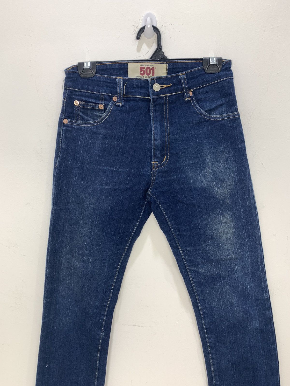 Levi's × Levi's Vintage Clothing LEVIS 501 Indigo Blue Stonewash Slimfit Biker Denim Jeans Size US 28 / EU 44 - 4 Thumbnail