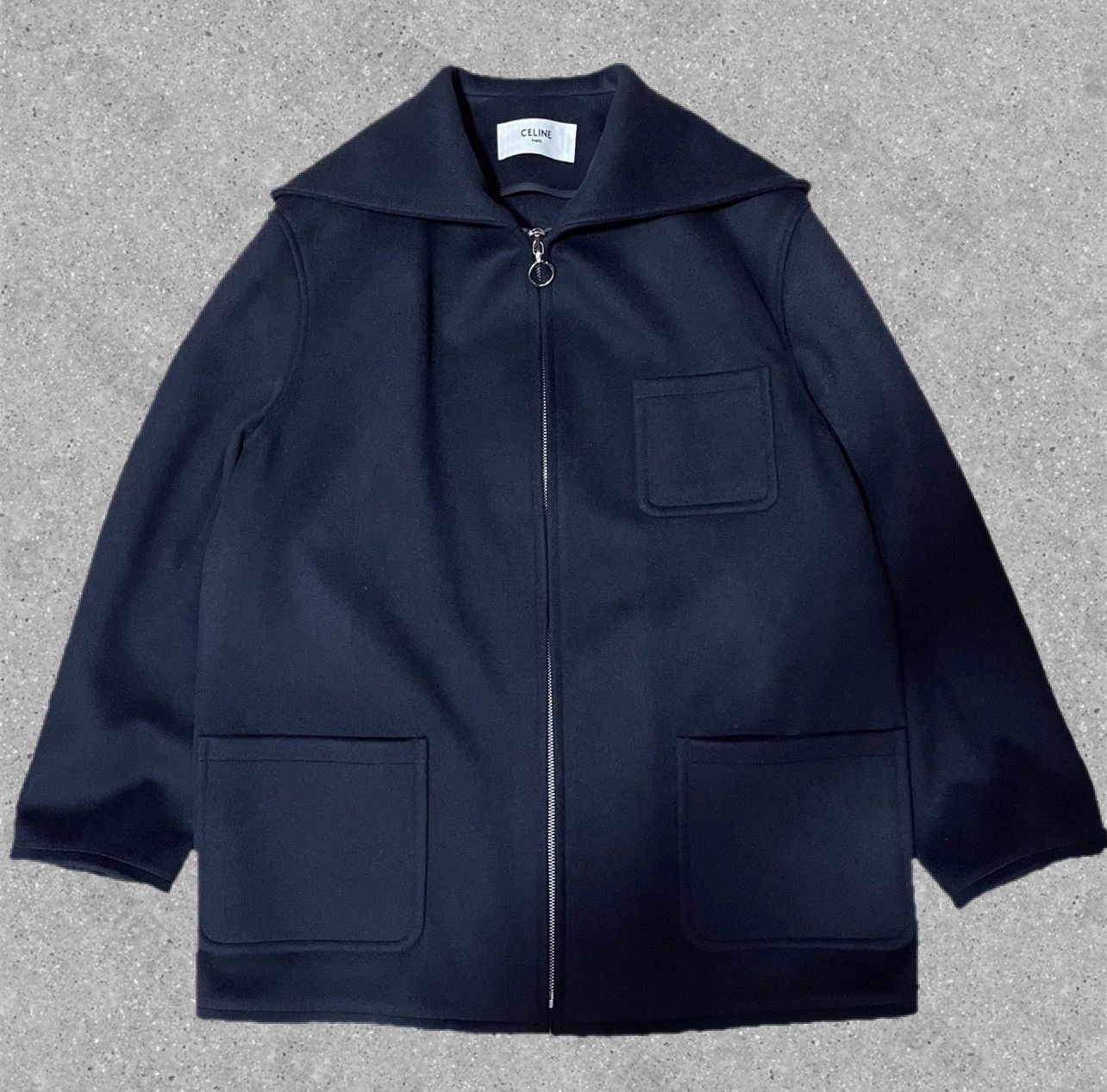 Celine × Hedi Slimane CELINE BY HEDI SLIMANE “SS20 OPEN COLLAR ZIPPED CABAN” Size US M / EU 48-50 / 2 - 1 Thumbnail