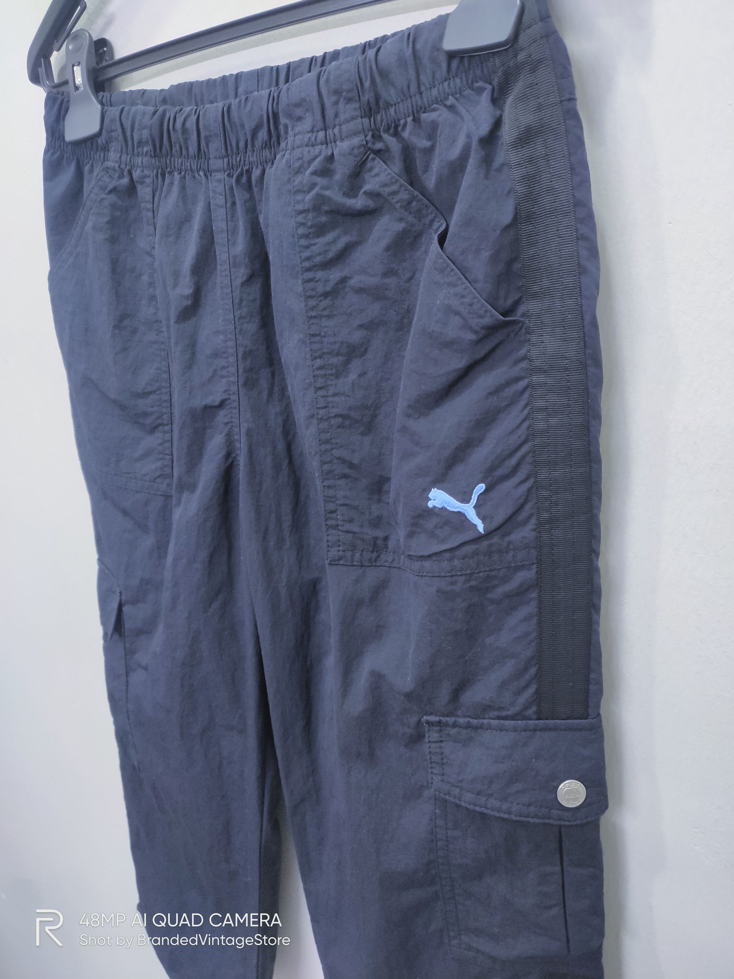 Puma PUMA Side Strap Pullover Multipocket Cargo Crop Sweat Pants Size US 28 / EU 44 - 6 Thumbnail