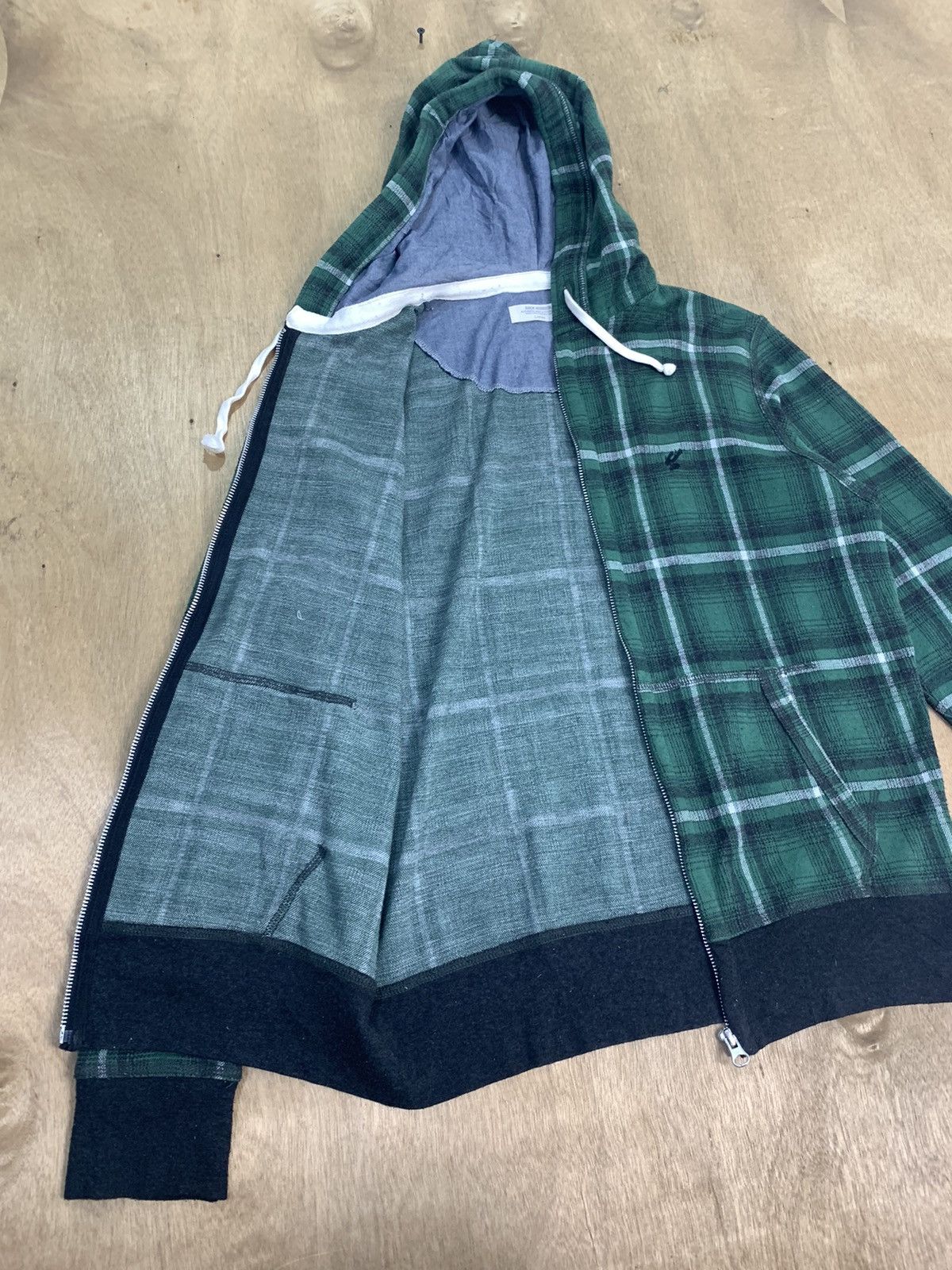 Designer × Japanese Brand BACKNUMBER Tartan Plaid Check Zipper Pullover Hoodie Jacket Size US M / EU 48-50 / 2 - 15 Thumbnail