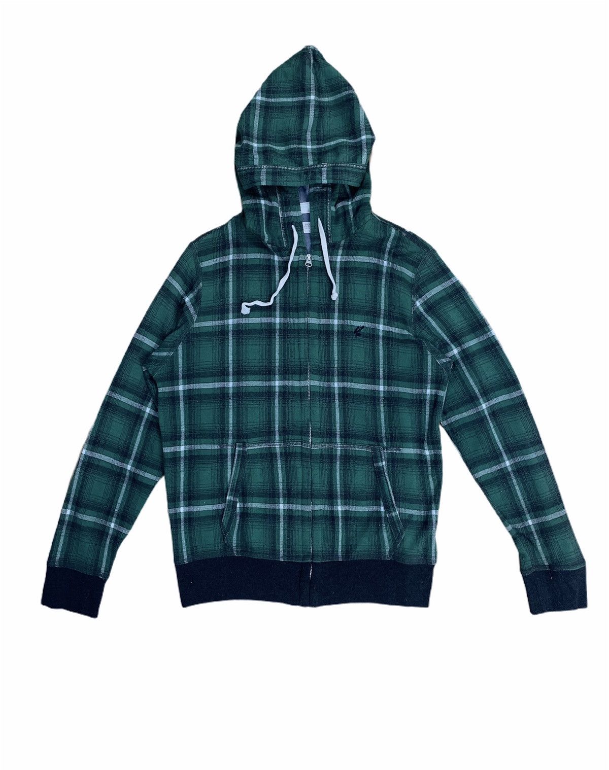 Designer × Japanese Brand BACKNUMBER Tartan Plaid Check Zipper Pullover Hoodie Jacket Size US M / EU 48-50 / 2 - 1 Thumbnail