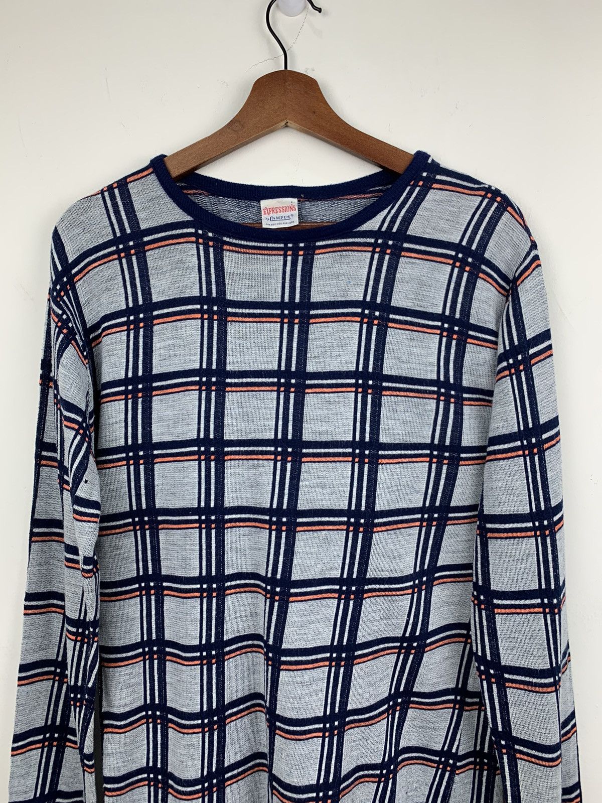 Other EXPRESSIONS BY CAMPUS Check Plaid Square Slimfit Sweatshirt Size US M / EU 48-50 / 2 - 3 Thumbnail