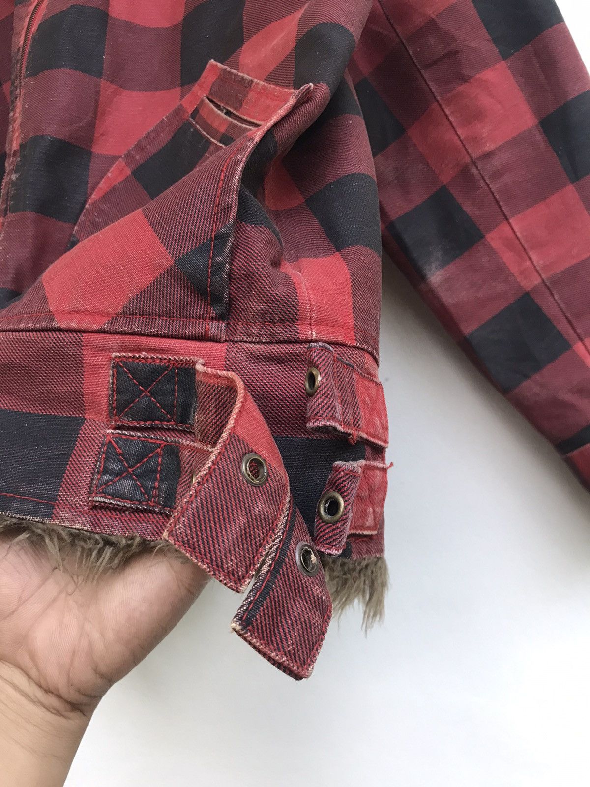 Woolrich Woolen Mills Woolrich Sherpa Checkered Bikers Jacket Size US M / EU 48-50 / 2 - 14 Thumbnail