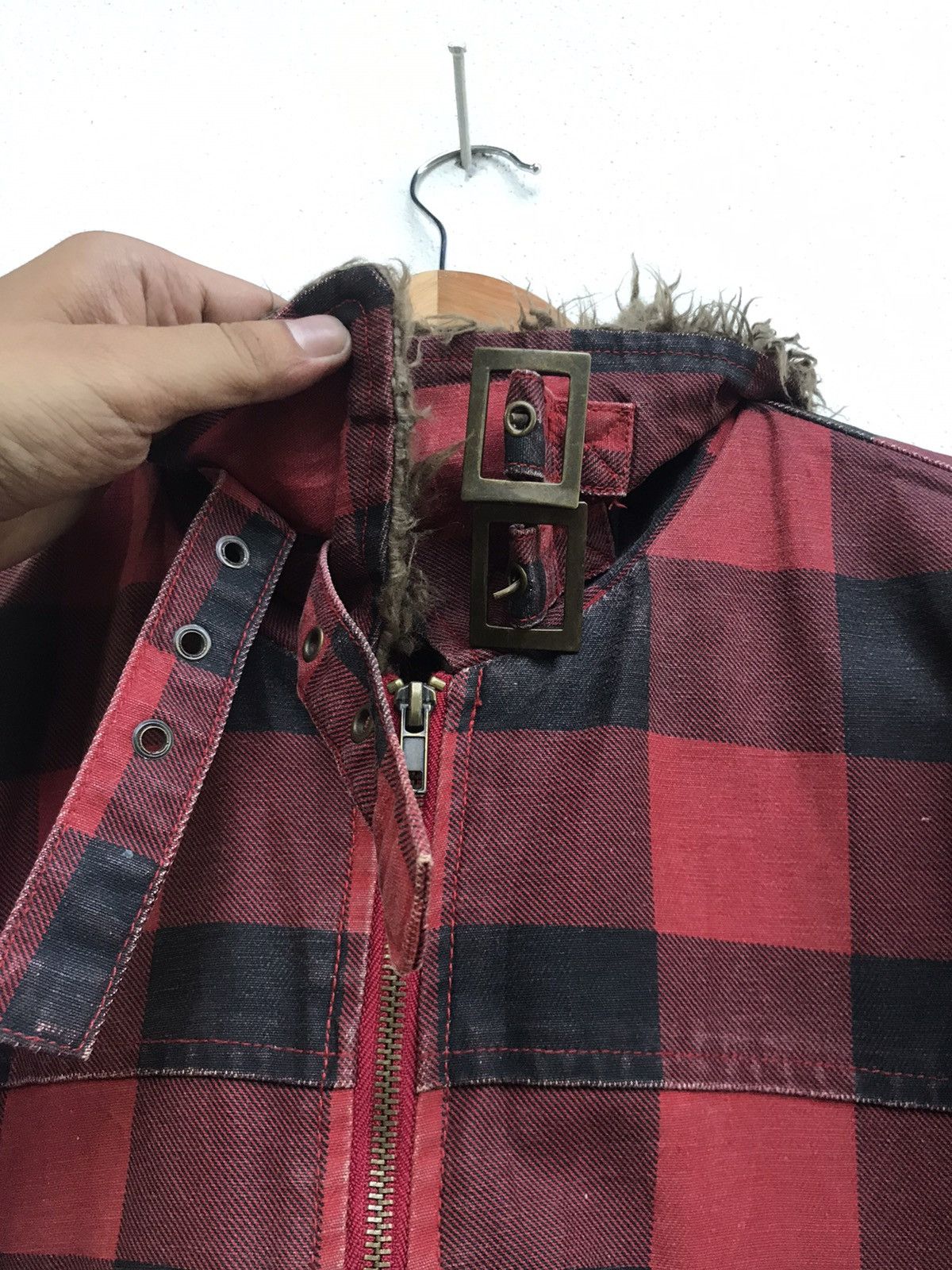 Woolrich Woolen Mills Woolrich Sherpa Checkered Bikers Jacket Size US M / EU 48-50 / 2 - 9 Thumbnail