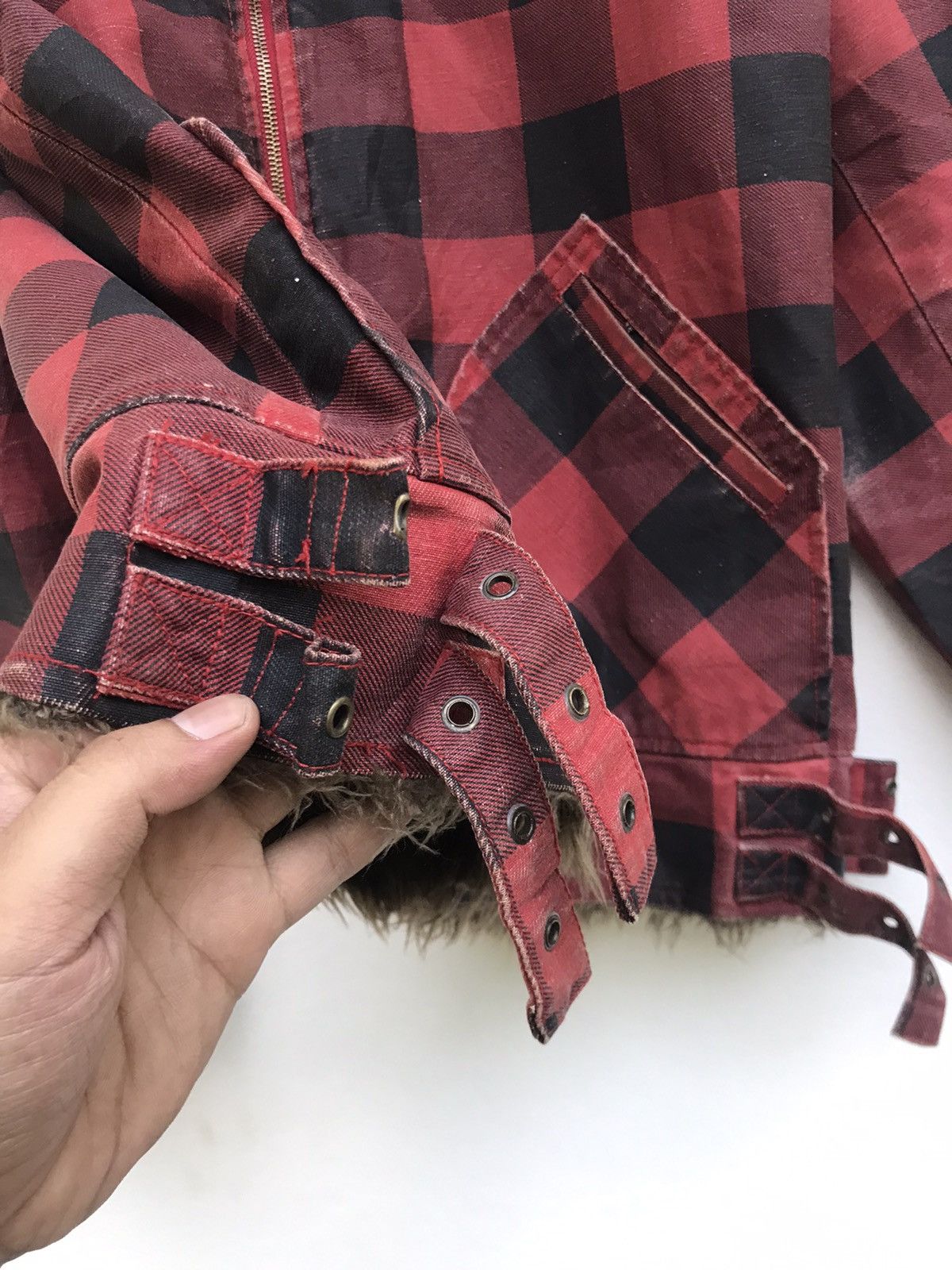 Woolrich Woolen Mills Woolrich Sherpa Checkered Bikers Jacket Size US M / EU 48-50 / 2 - 15 Thumbnail