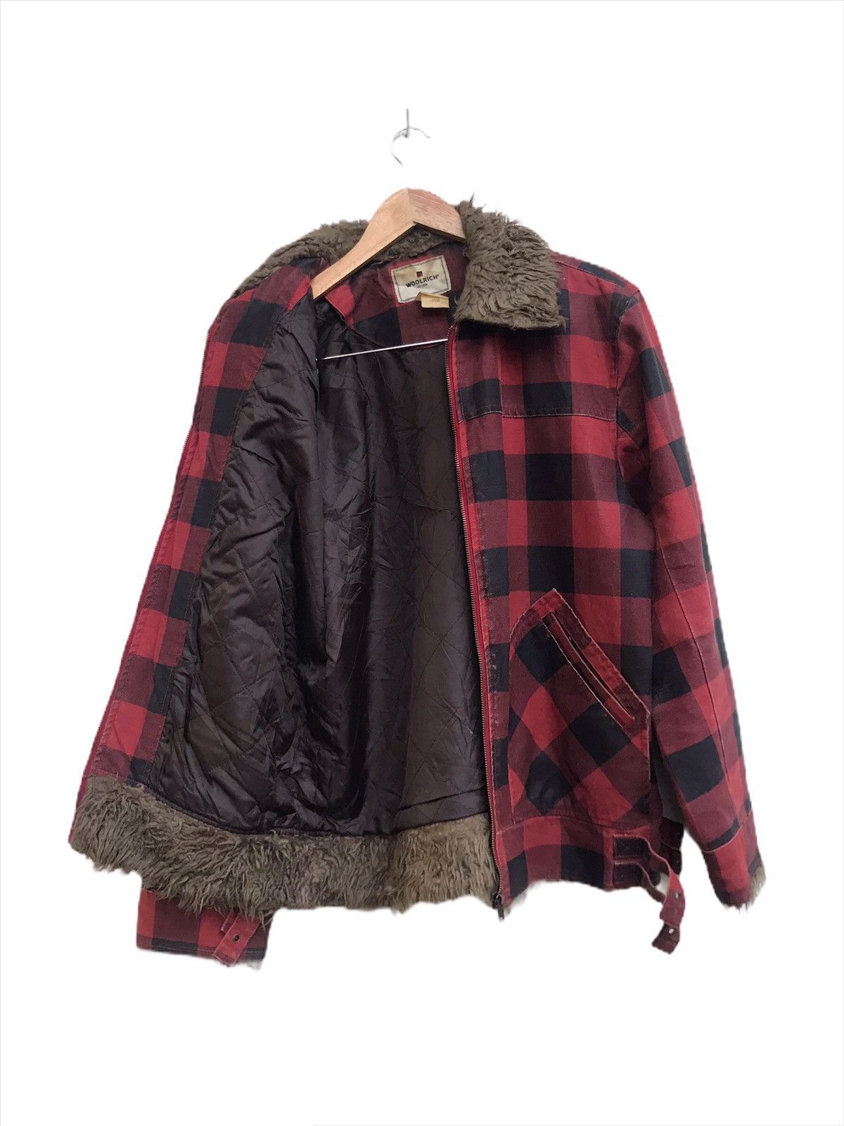 Woolrich Woolen Mills Woolrich Sherpa Checkered Bikers Jacket Size US M / EU 48-50 / 2 - 2 Thumbnail