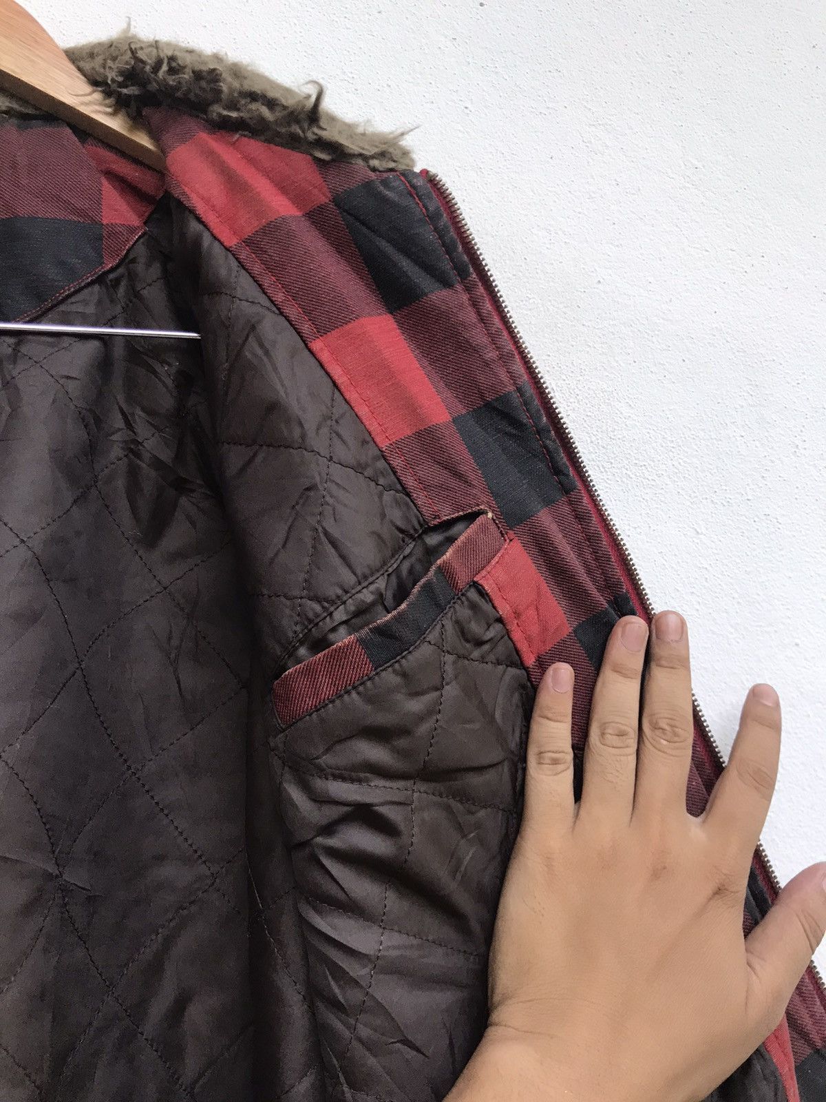 Woolrich Woolen Mills Woolrich Sherpa Checkered Bikers Jacket Size US M / EU 48-50 / 2 - 10 Thumbnail