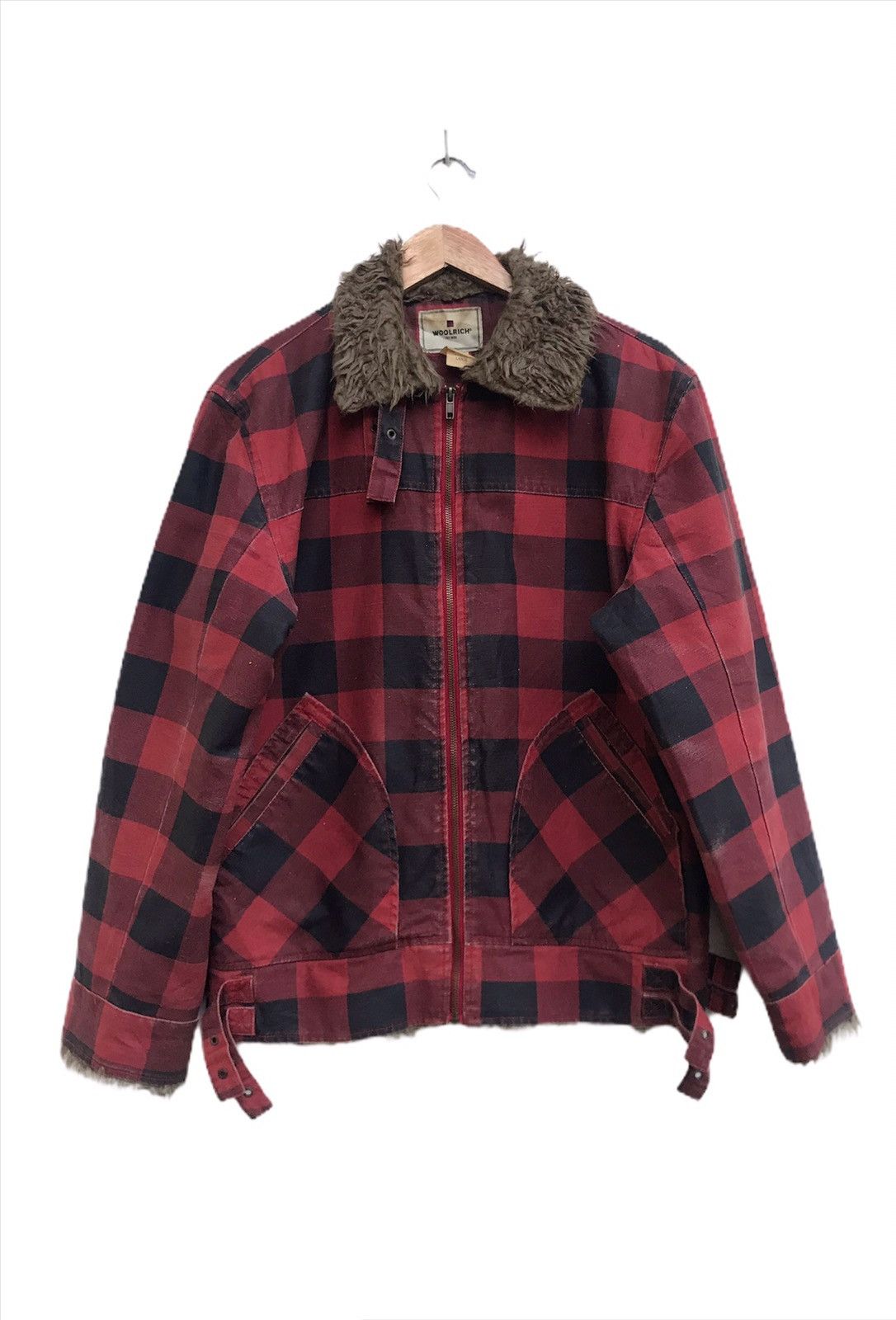 Woolrich Woolen Mills Woolrich Sherpa Checkered Bikers Jacket Size US M / EU 48-50 / 2 - 1 Thumbnail