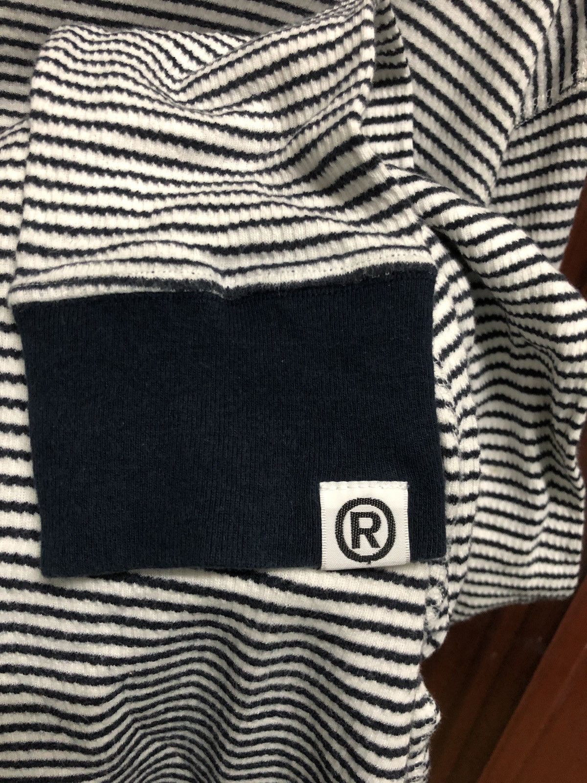Bape A Bathing Ape Classic Striped White Blue Black Long sleeve Size US M / EU 48-50 / 2 - 4 Thumbnail